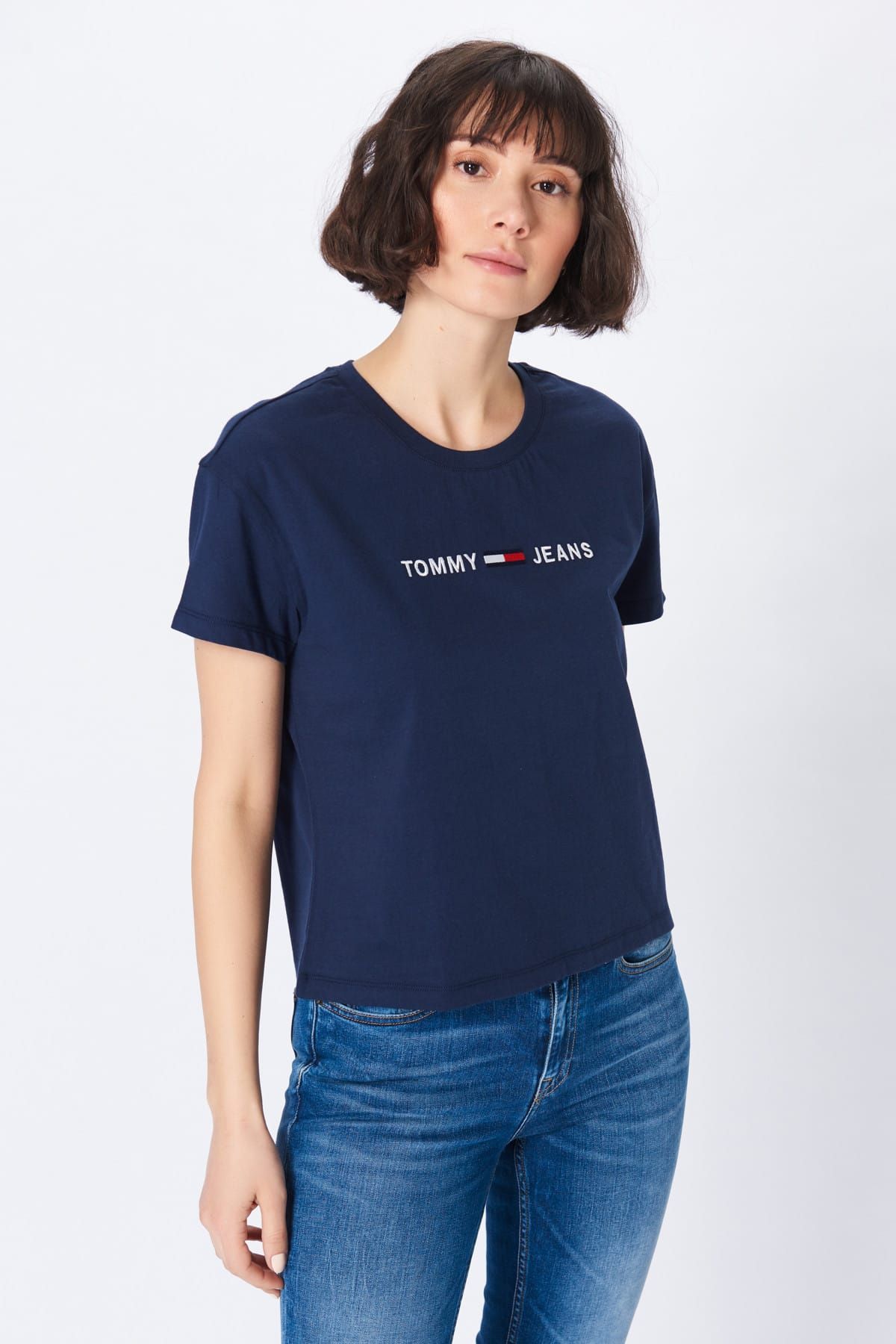 Tommy Hilfiger Kadın Tjw Clean Linear Logo Tee T-shirt DW0DW05455