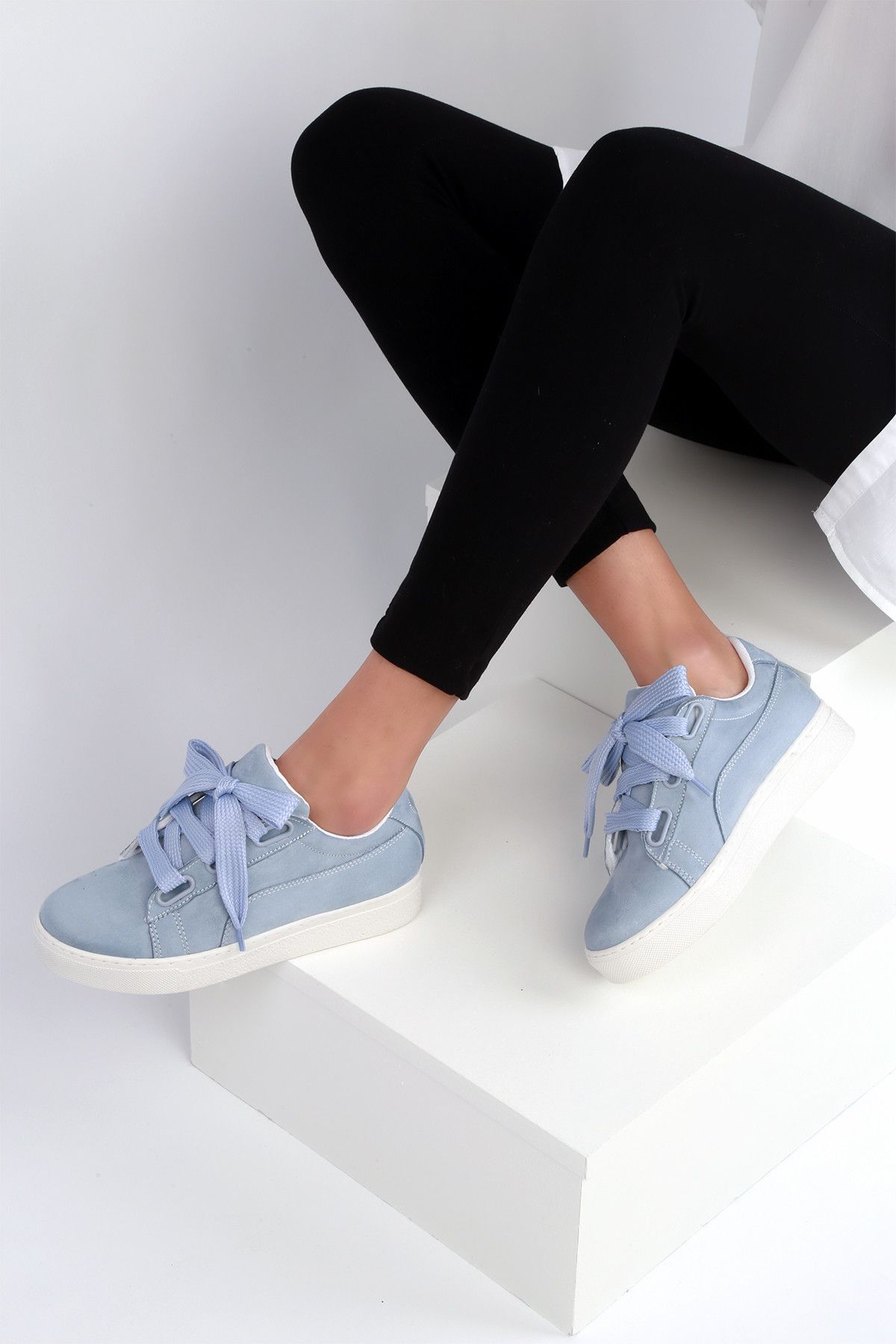 SOHO Mavi Süet Kadın Sneaker 8121