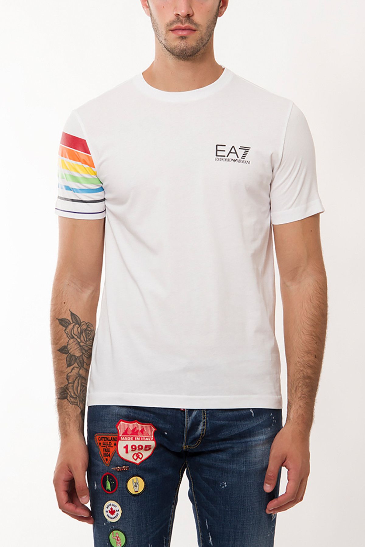 Emporio Armani Erkek Beyaz T-Shirt Eam97