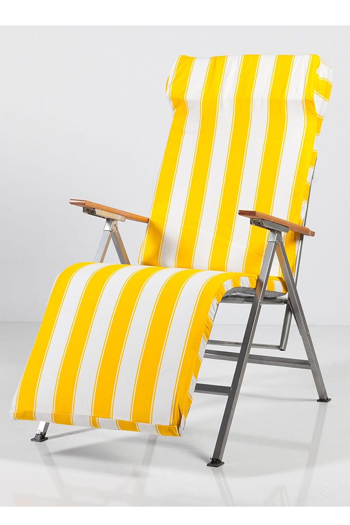 Weblonya Bahce Şezlong Katlanır Sandalye Plaj Koltuğu Minderli 2147