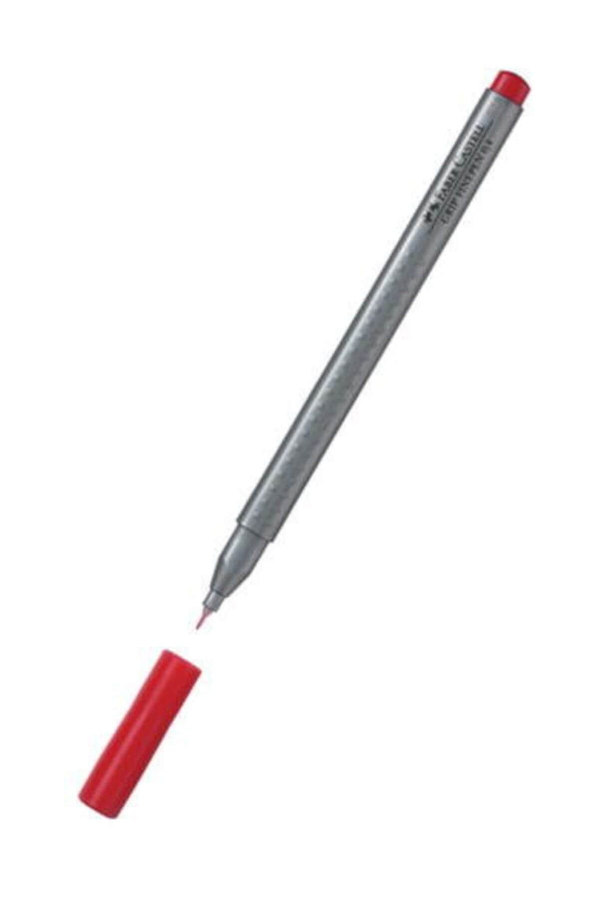 Faber Castell Grip Finepen İnce Uçlu Kalem 0.4 mm Lal Kırmızı