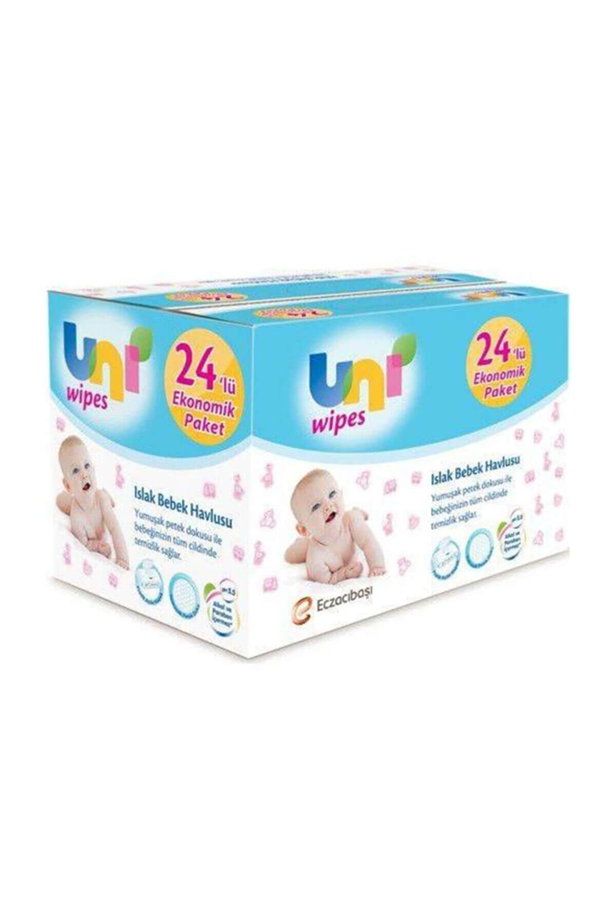 Uni Baby Uni Wipes Islak Havlu Kapaklı 90'lı 24 Paket 2160 Yaprak