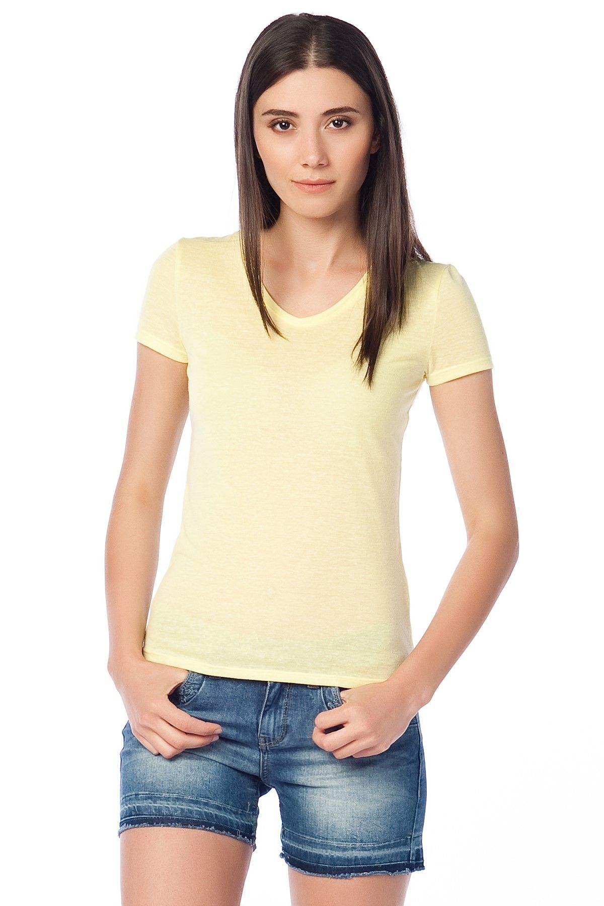 Lee Cooper Kadın Miss V Yaka T-Shirt 152 LCF 242013