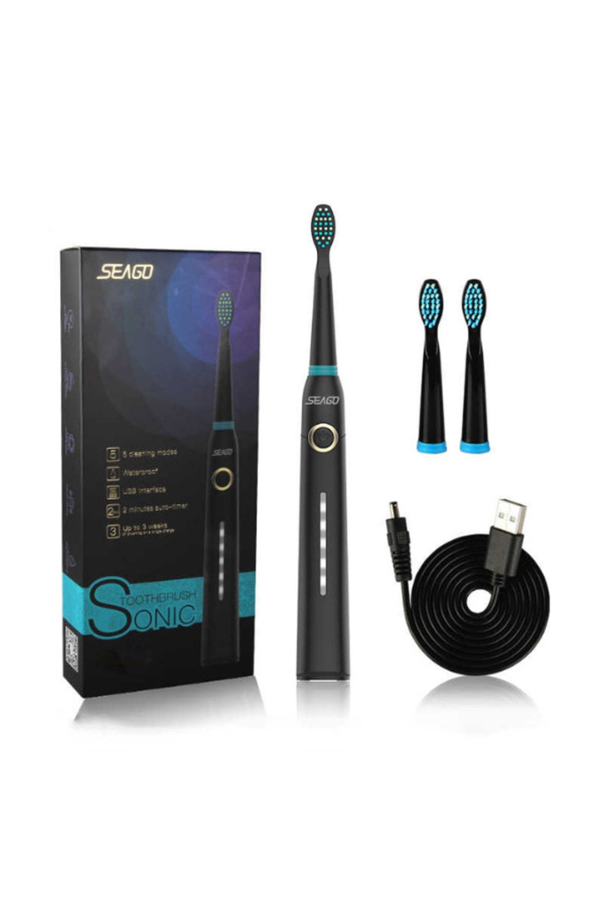 seago Sonıc Fırçası Güvenli Ipx7 Su Geçirmez Minimalist Akıllı Elektrikli Diş Fırçası