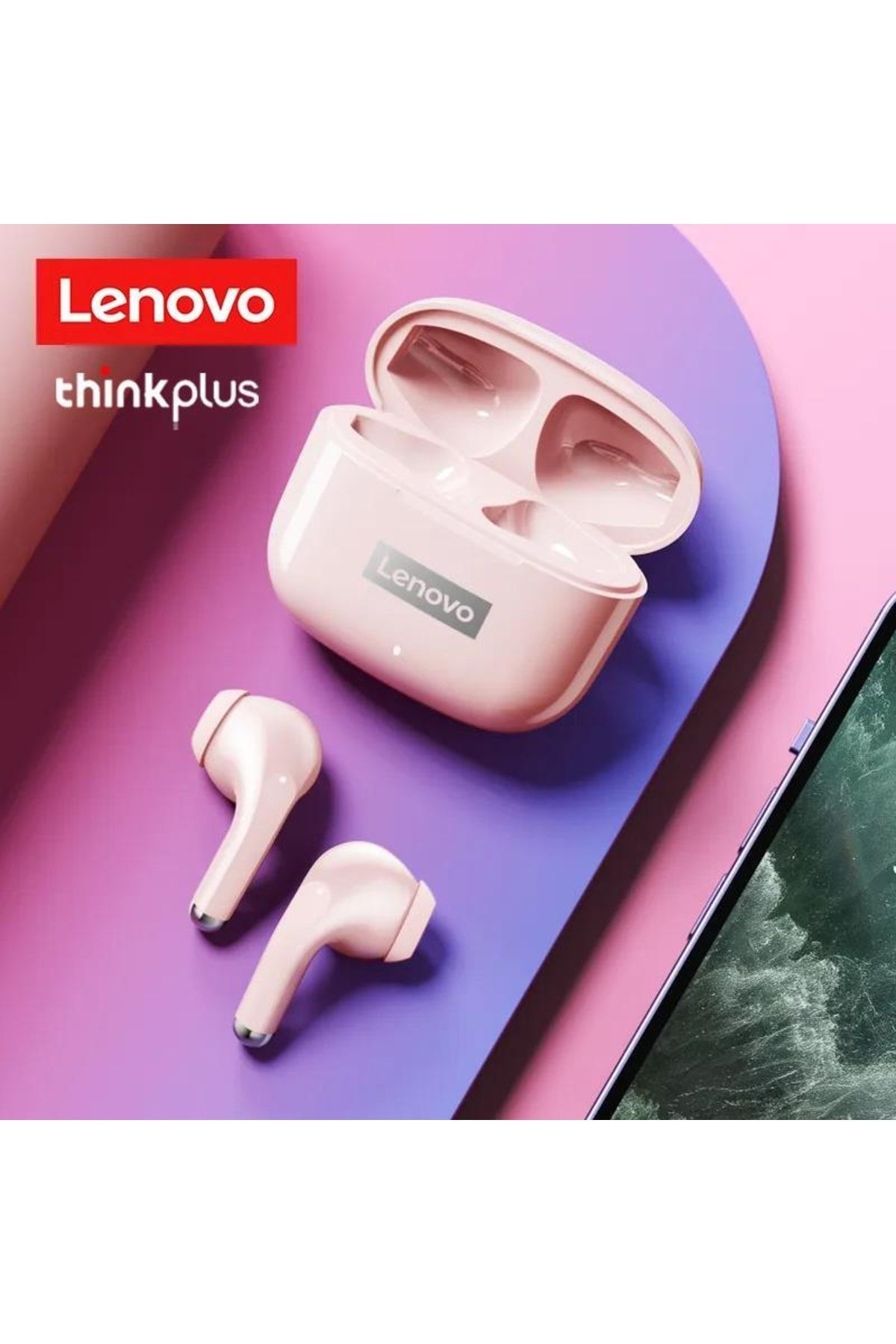 LENOVO Lp40 Pro Livepods Tws Bluetooth 5.0 Kablosuz Kulaklık Pembe