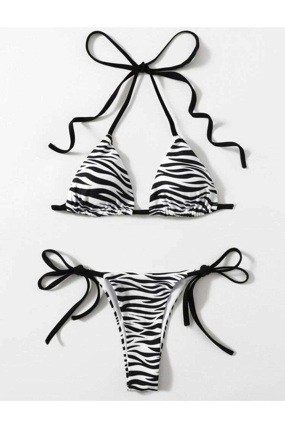 BF Bikini Fashion Zebra Desenli Kadın Bikini Takım
