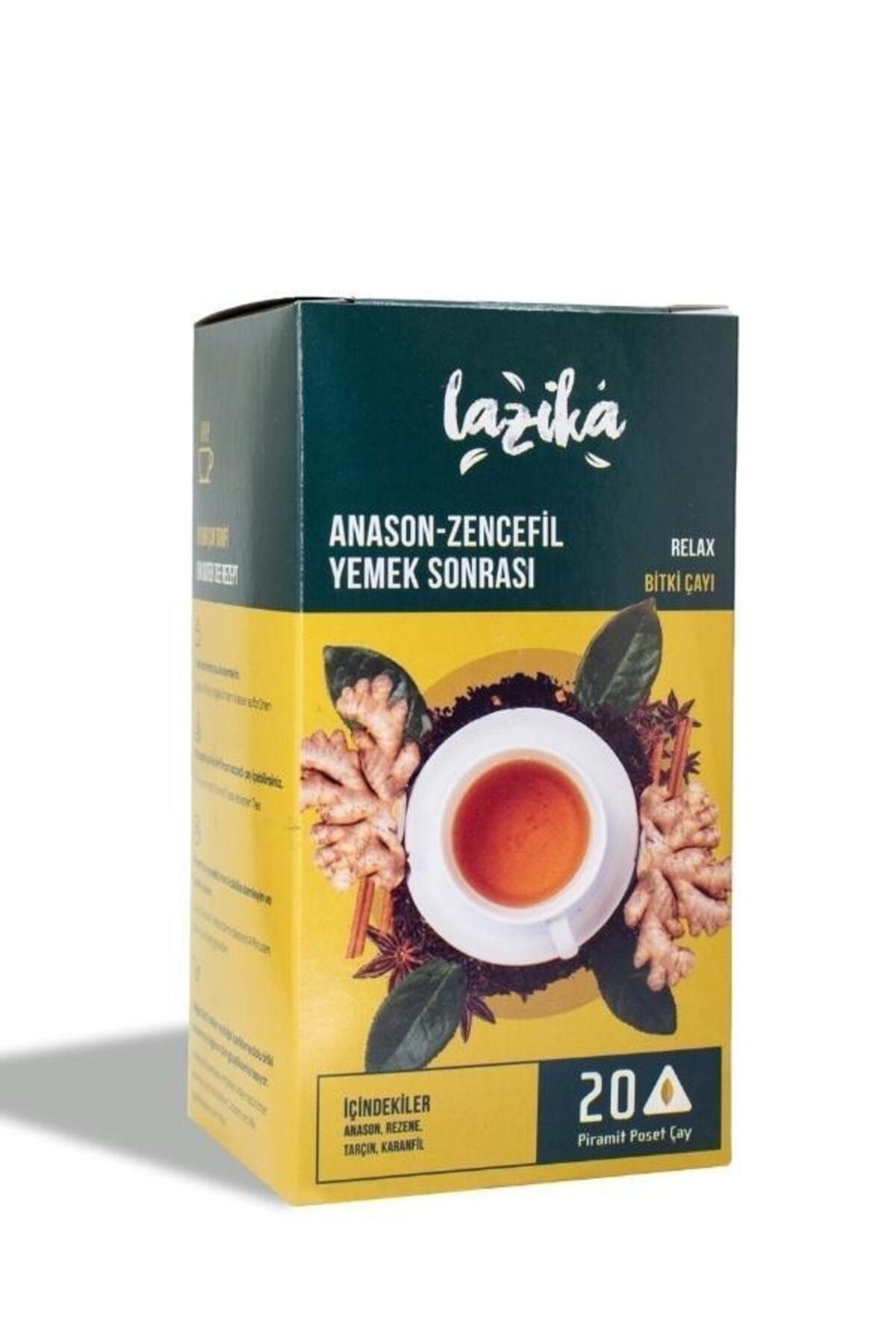 LAZİKA Anason Zencefil Yemek Sonrası Çayı 20'li Piramit Poşet