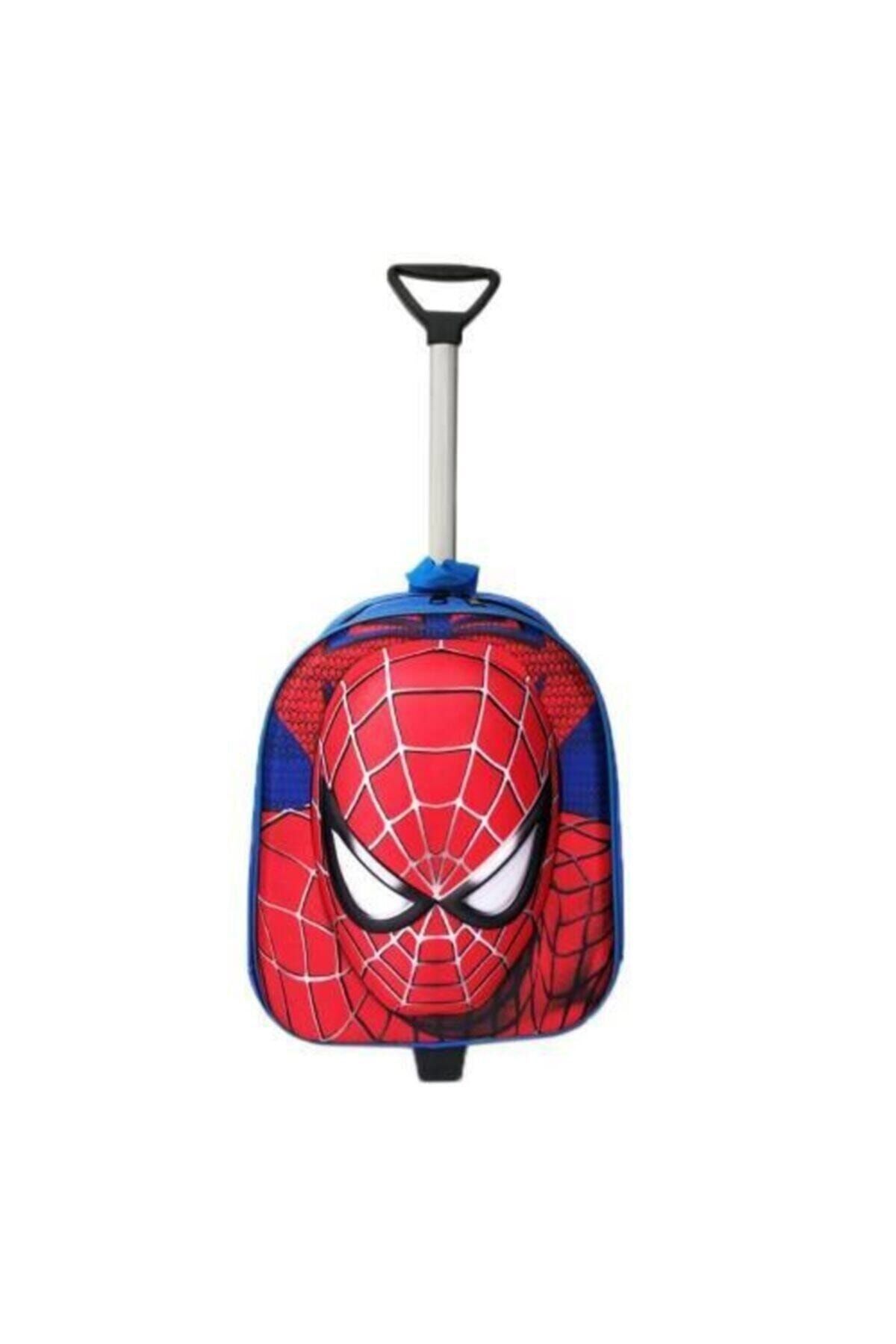 BigSale Spiderman Çekçekli Anaokulu Çantası 2in1 Örümcek Adam Çanta 3d Vk@vk