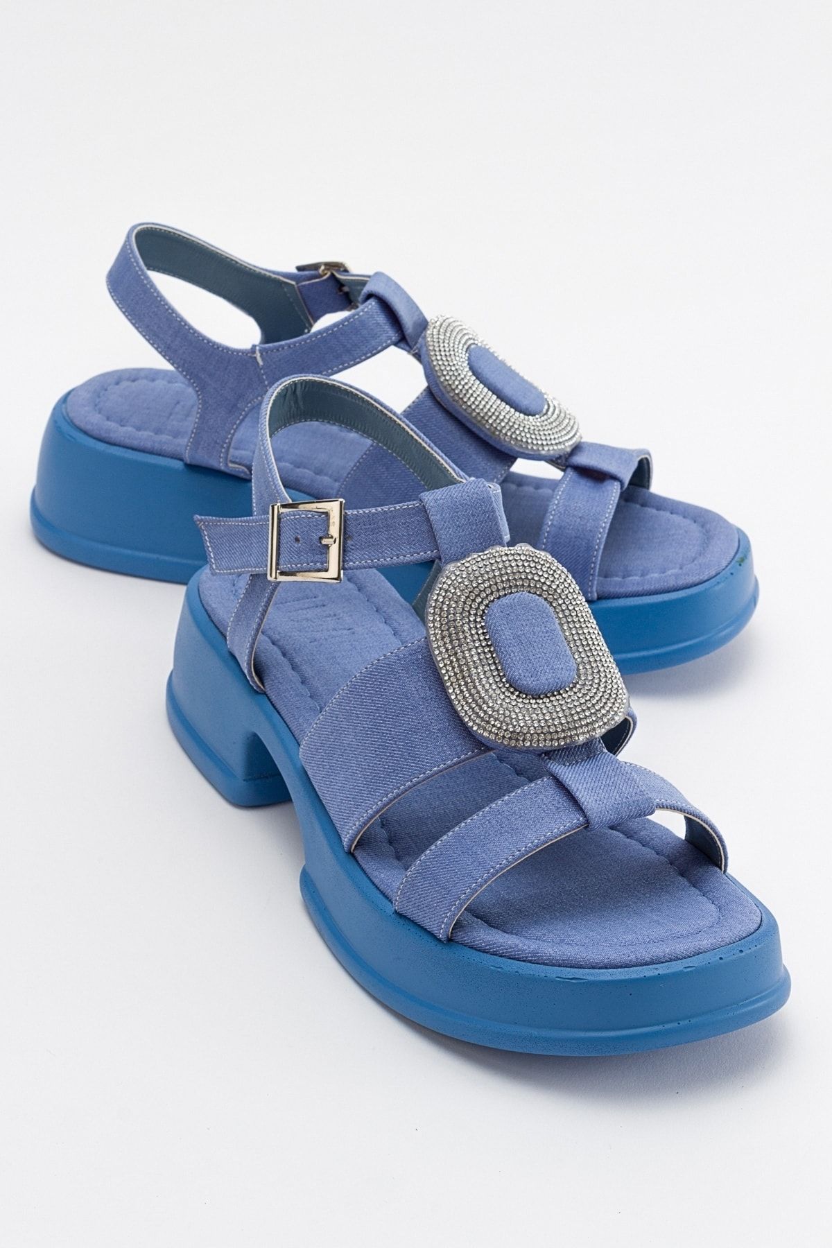 luvishoes Redy Kot Mavi Kadın Sandalet