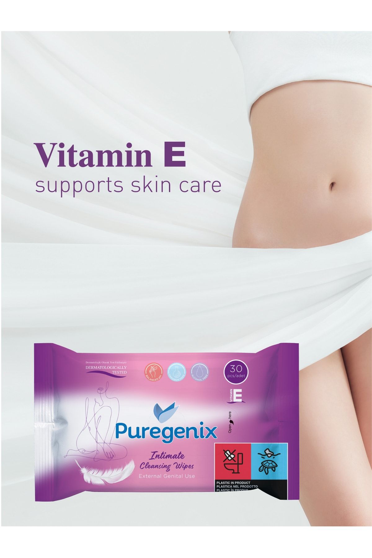 Puregenix Intimate Genital Bölge Islak Mendil 96x30'lu Paket 2880 Yaprak
