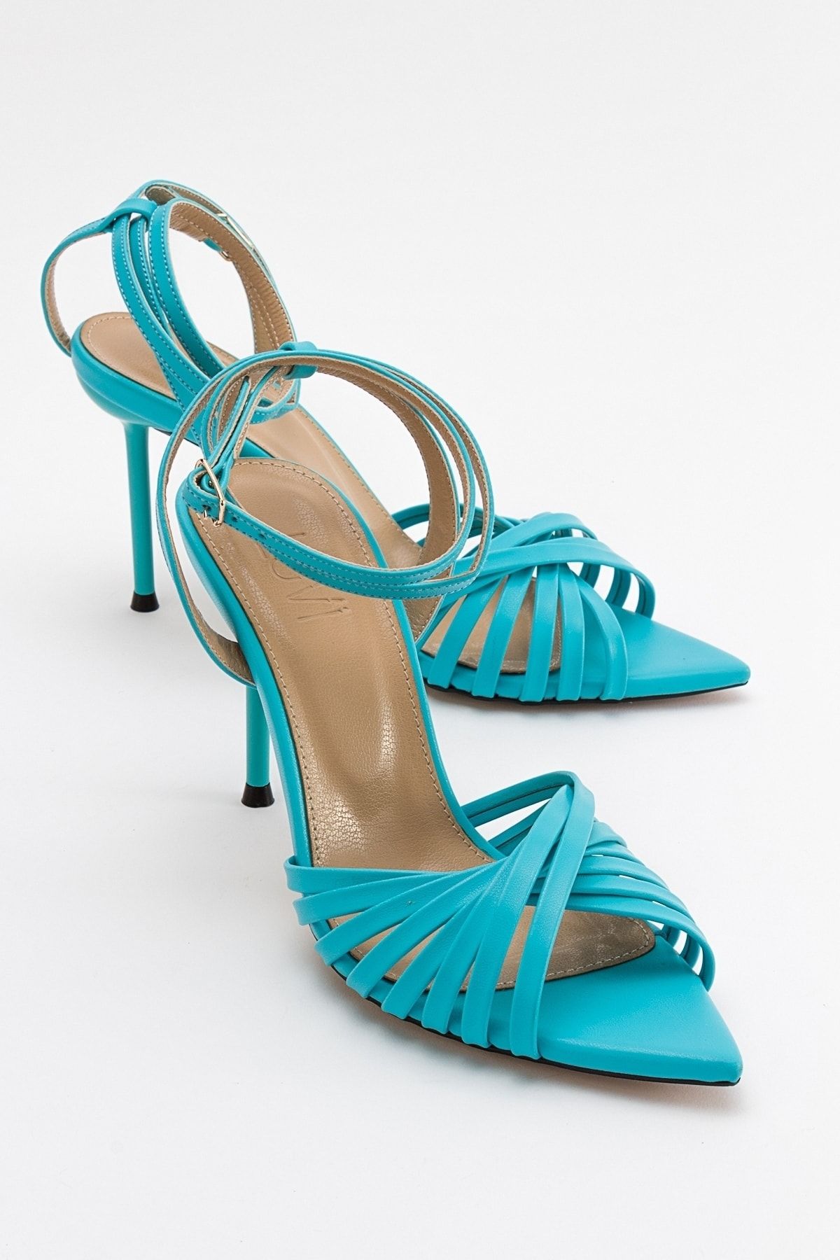 luvishoes Alvo Mavi Kadın Topuklu Ayakkabı