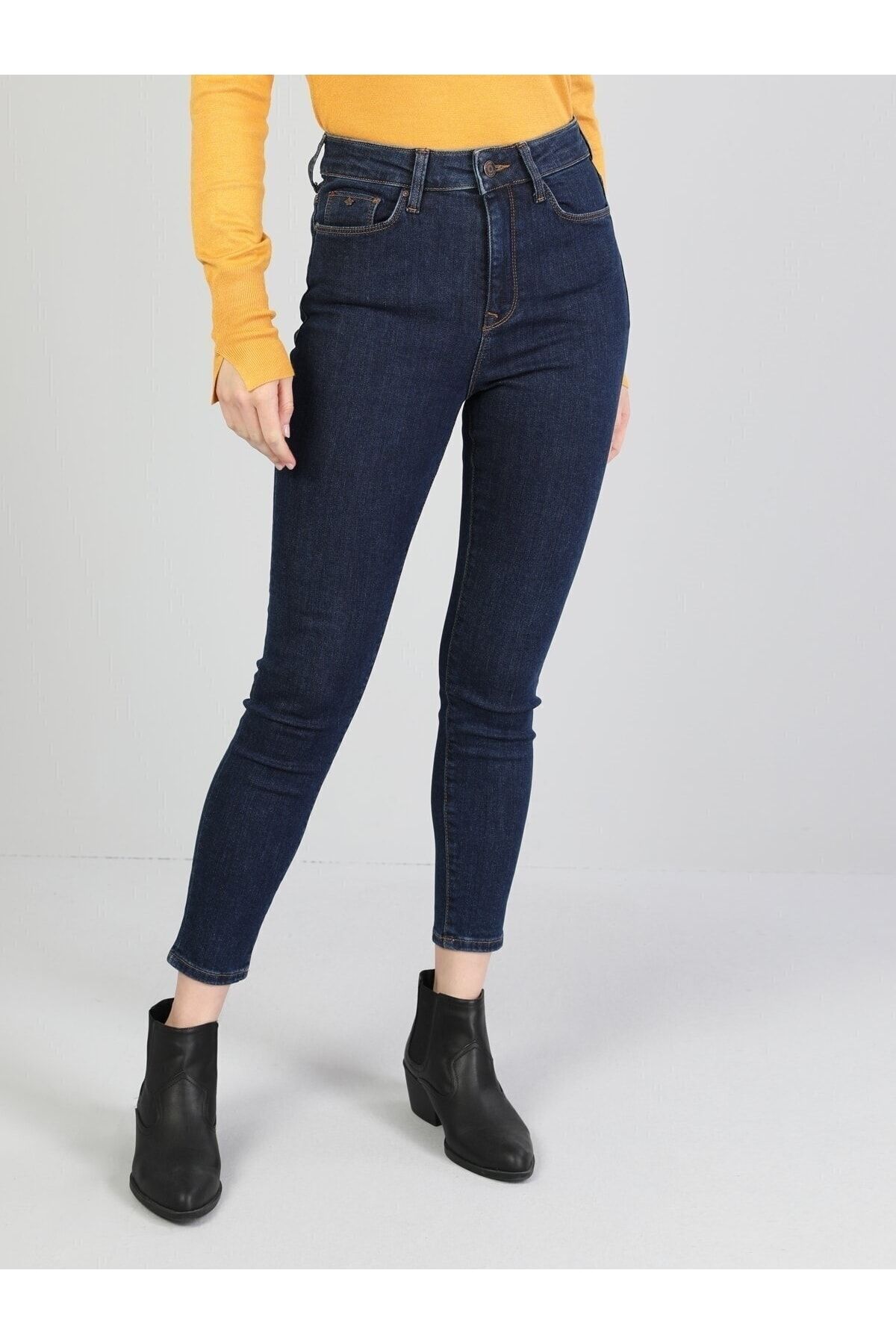 Colin’s 760 Dıana Yüksek Bel Dar Paça Super Slim Fit Mavi Kadın Jean Pantolon