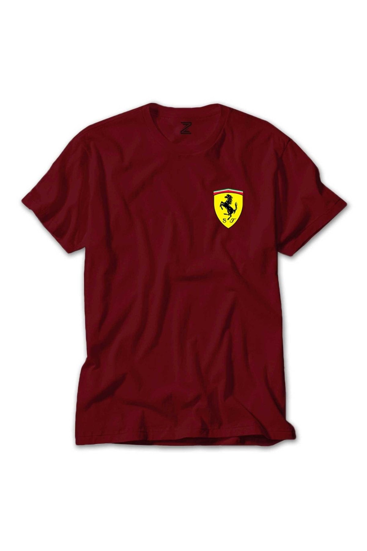 Z zepplin Ferrari Logo Kırmızı Tişört