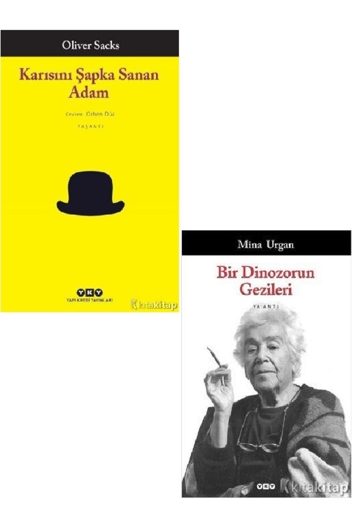 Kronik Kitap Karısını Şapka Sanan Adam - Bir Dinozorun Gezileri - Mina Urgan - Oliver Sacks 2 Kitap Set
