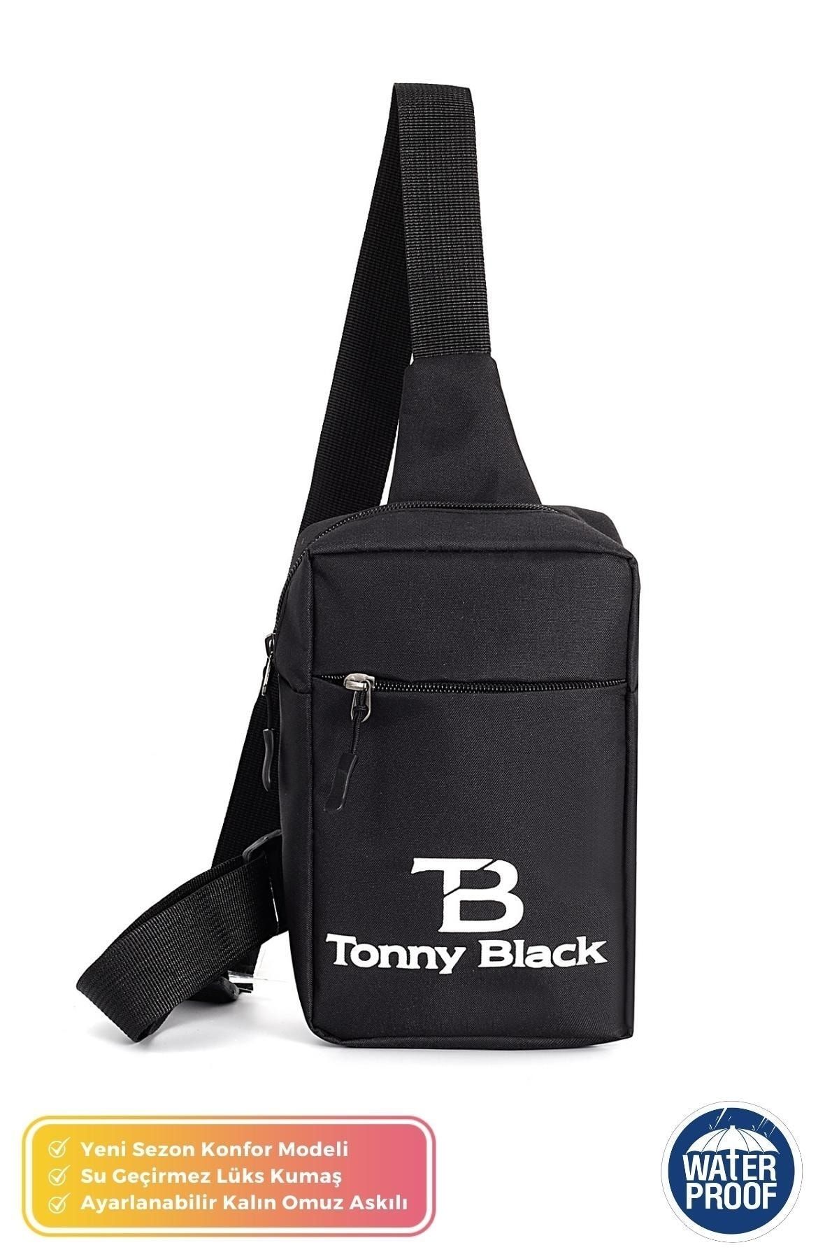Tonny Black Orijinal Unisex Yandan Çapraz Askılı Konforlu Omuz Ve Sırt Yan Body Bag Günlük Spor Göğüs Çantası