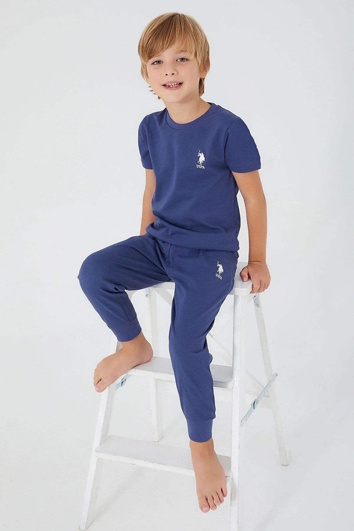 U.S. Polo Assn. Erkek Çocuk T-shirt Pantolon Pijama Takım Oxy-1352