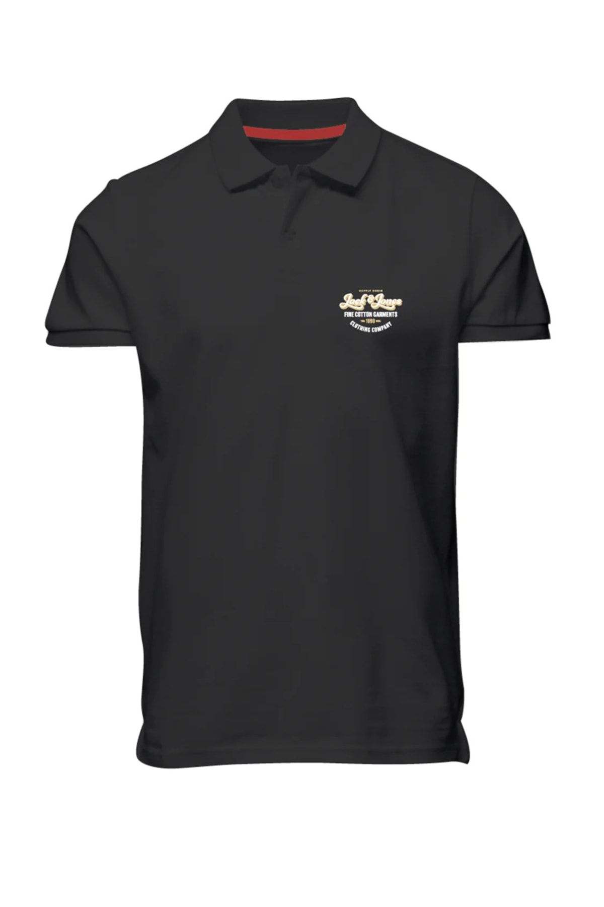 Jack & Jones Likralı Kumaş Logo Baskılı Polo Yaka T-shirt
