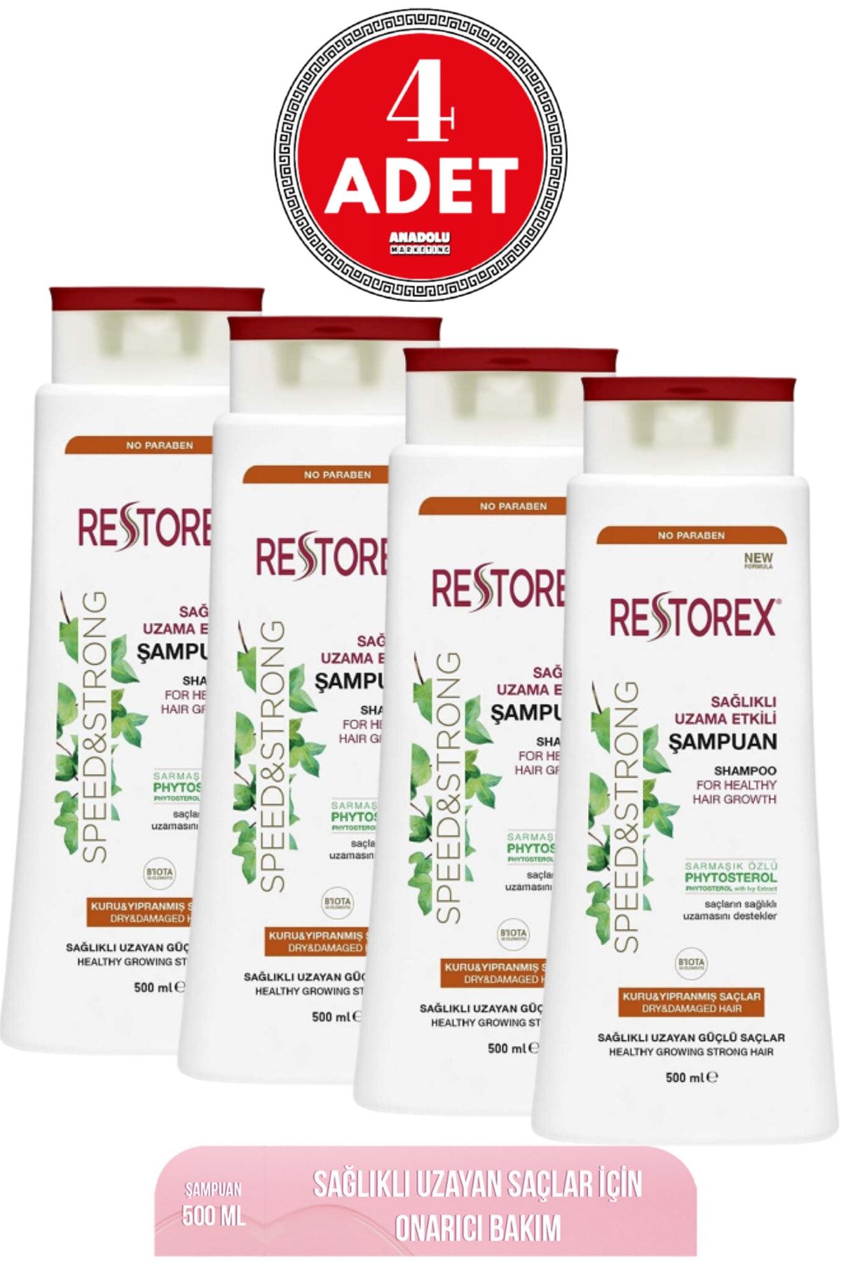 Restorex Kuru Ve Yıpranmış Saçlar Için Şampuan 500 Ml 4 Adet