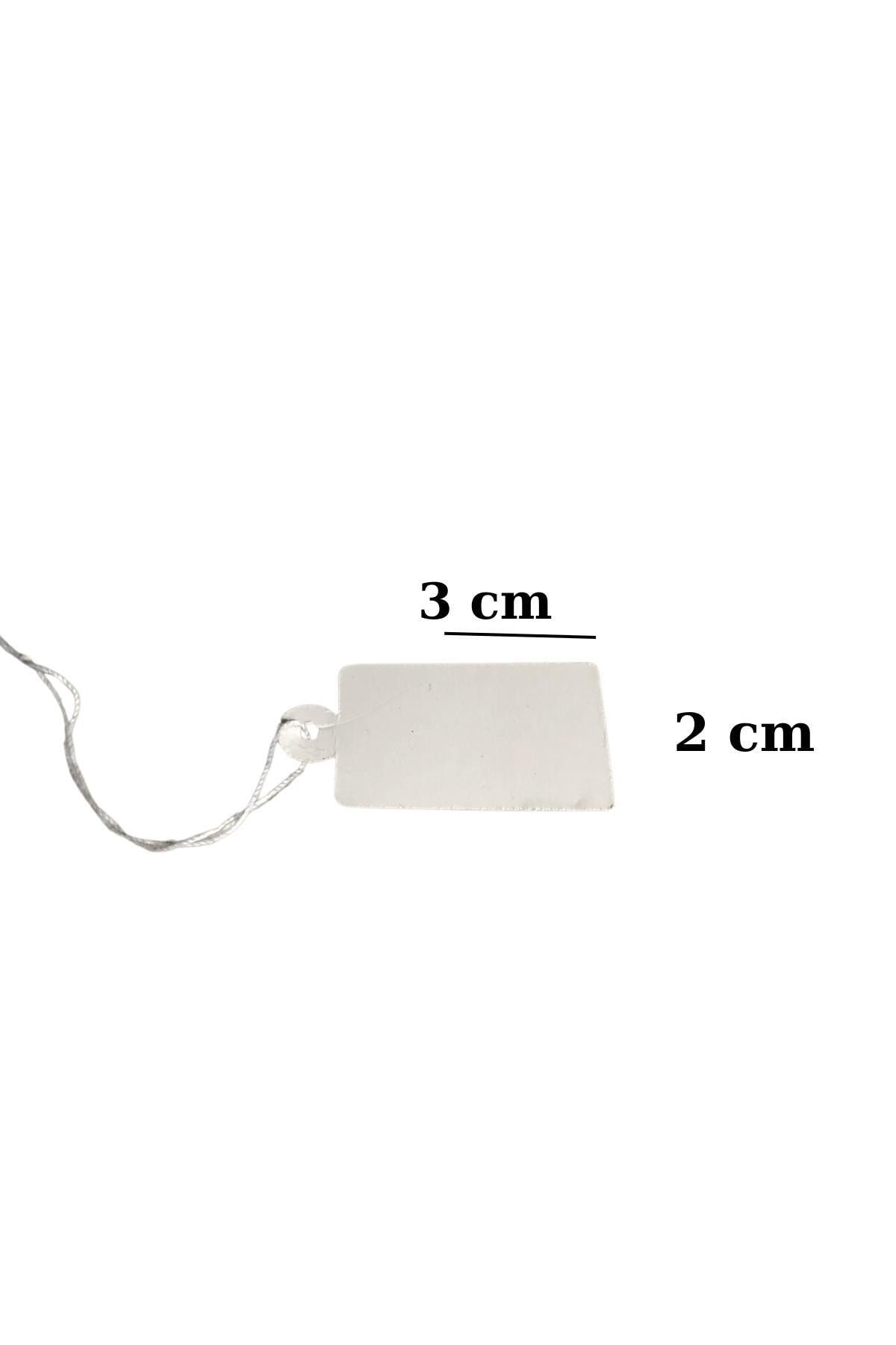 ÖZER KUTU Karton Ipli Beyaz Fiyat Etiketi 80 Li Mega (2 X 3 Cm )