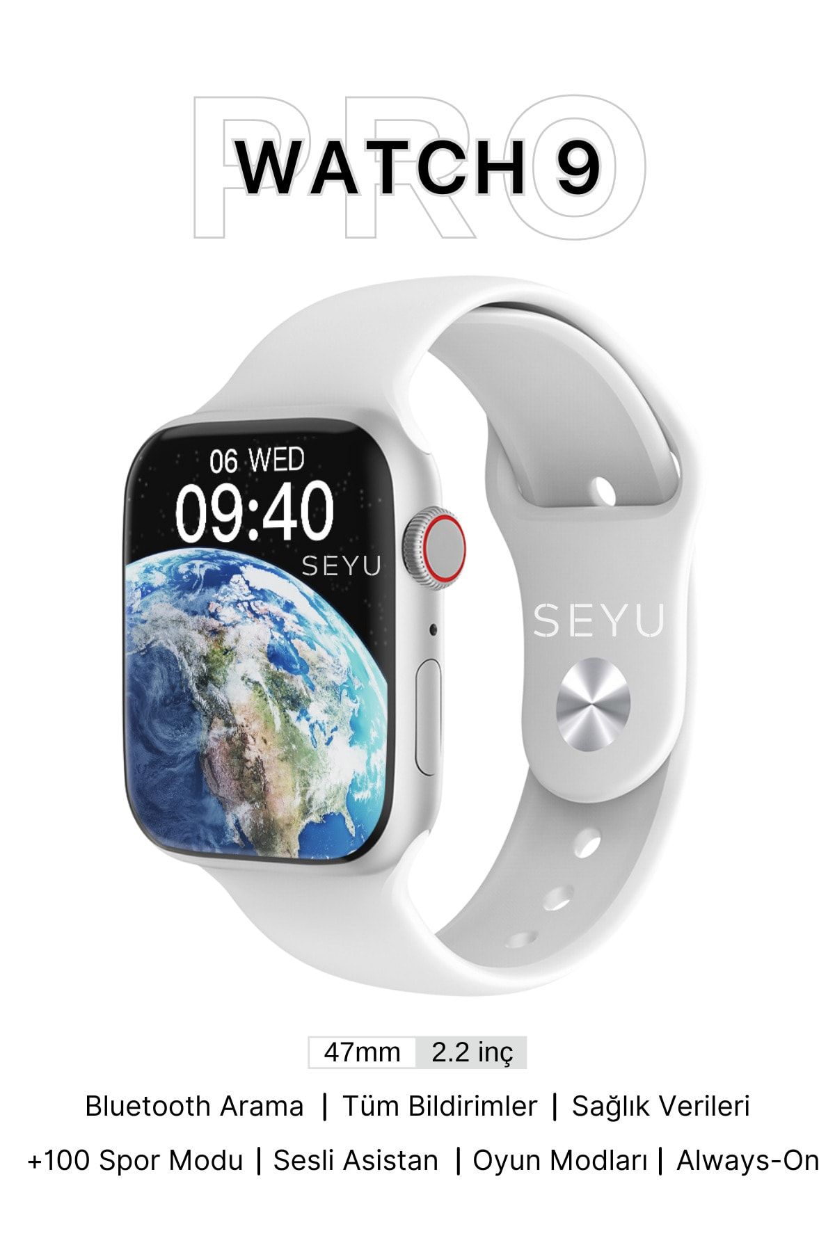 SEYUWATCH Watch 9 Pro Akıllı Saat Iphone Uyumlu Ve Android Tüm Telefonlara Uyumlu Smartwatch