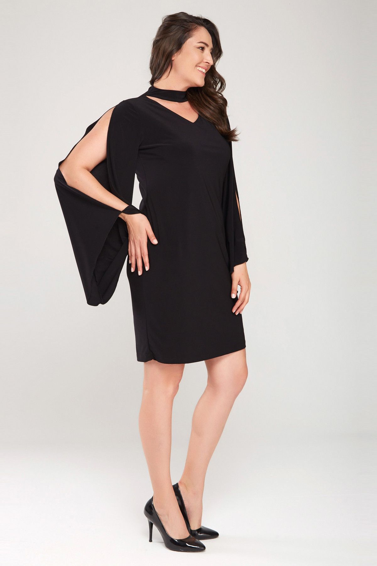 Laranor Kadın Siyah Kol Detaylı Elbise 17LB9098
