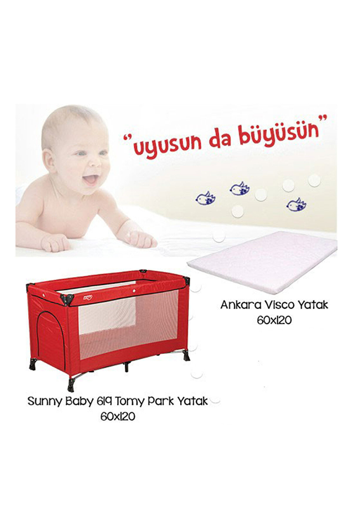 Sunny Baby 619 Tommy Park Yatak Kampanyası Kırmızı /