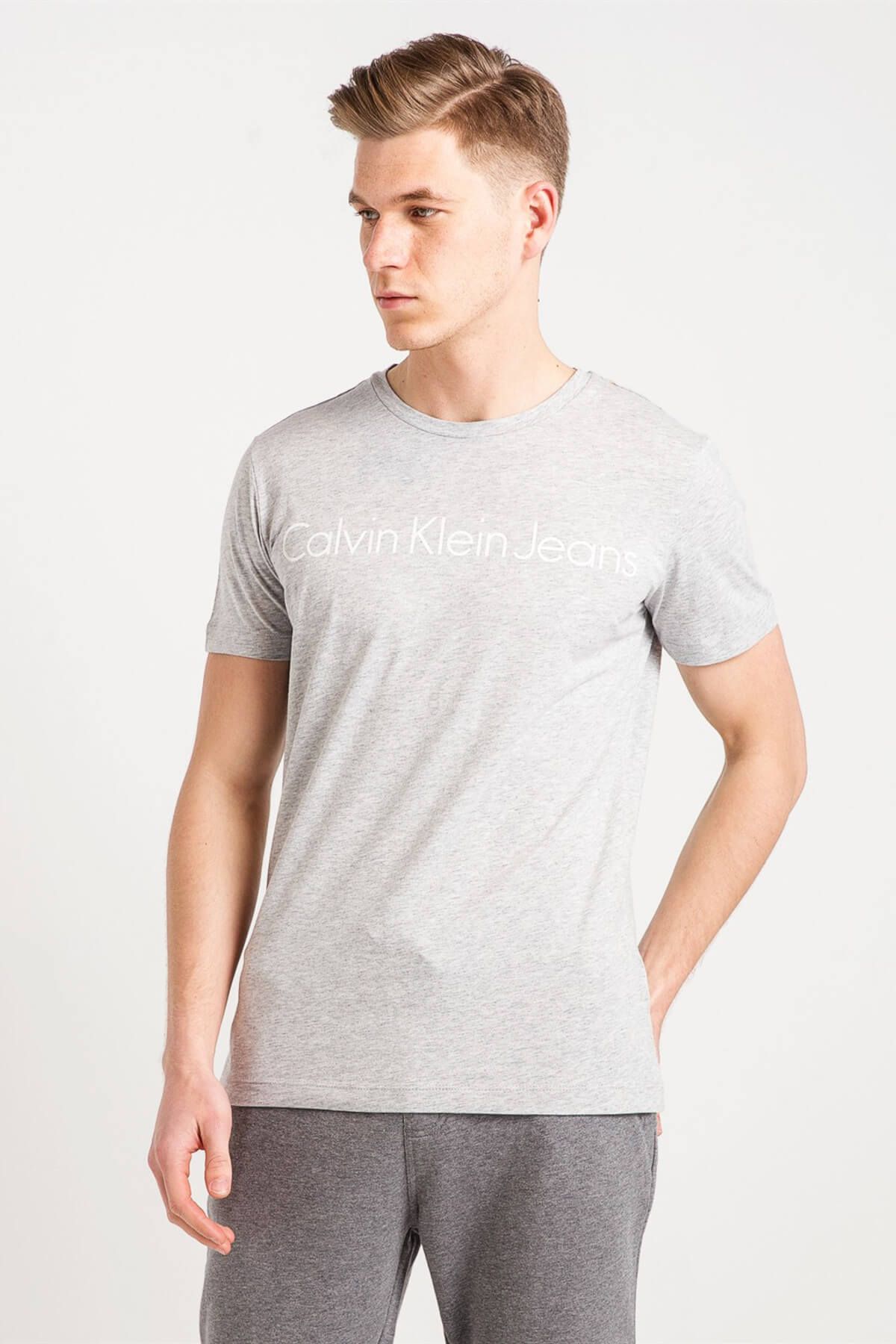 Calvin Klein Erkek Gri T-Shirt 18Nj30J306458