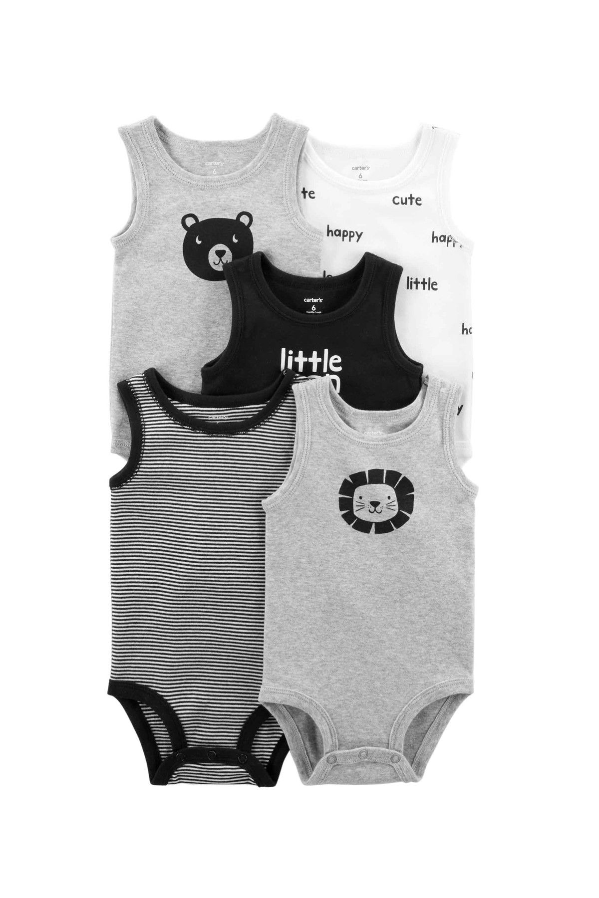 Carter's Renkli Layette Erkek Bebek 5'li Body