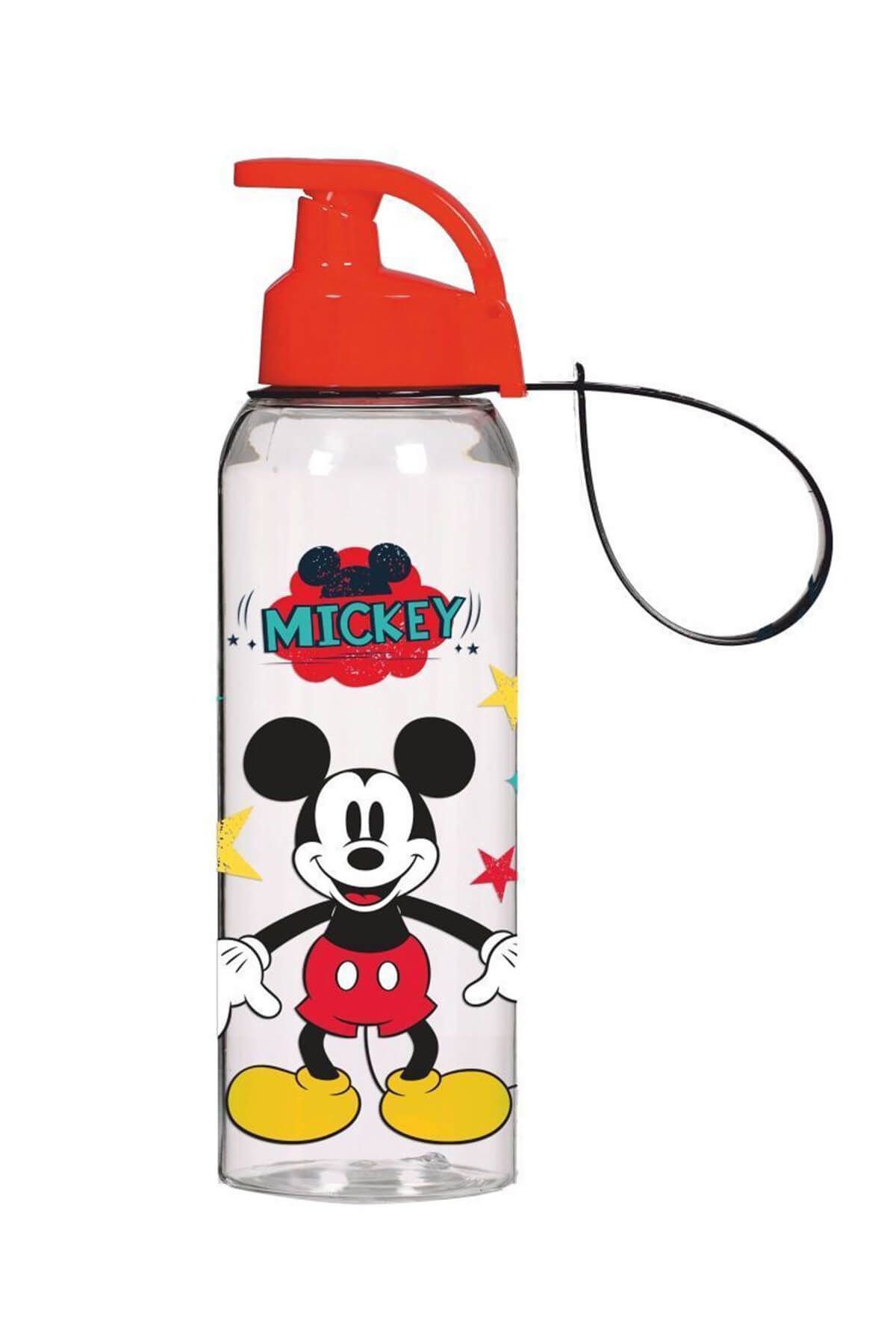 Herevin Mickey Mouse 500 Ml Askılı Şeffaf Matara (Kırılmaz) /