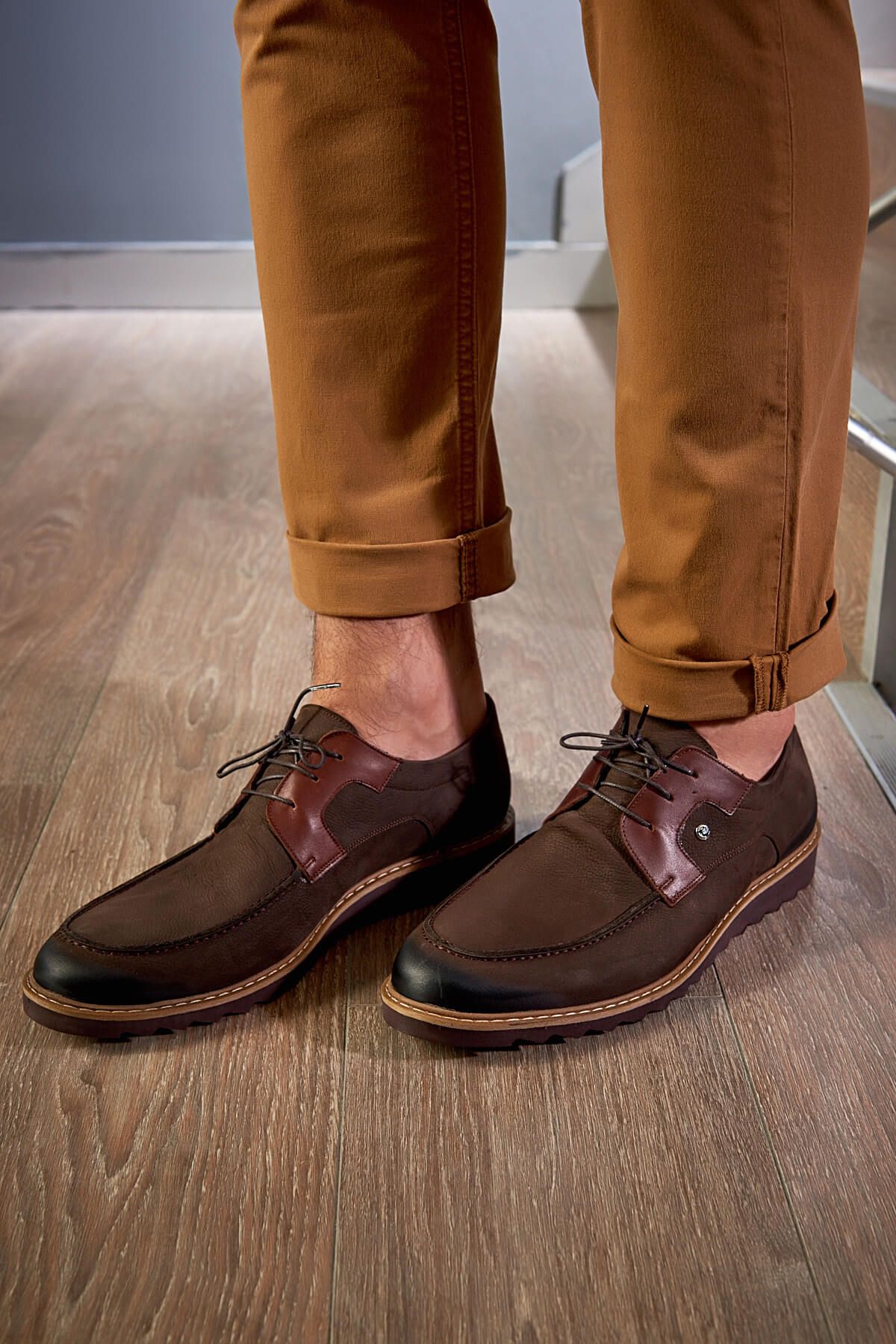 Pierre Cardin Hakiki Deri Kahve Nubuk Erkek Klasik Ayakkabı P5963D