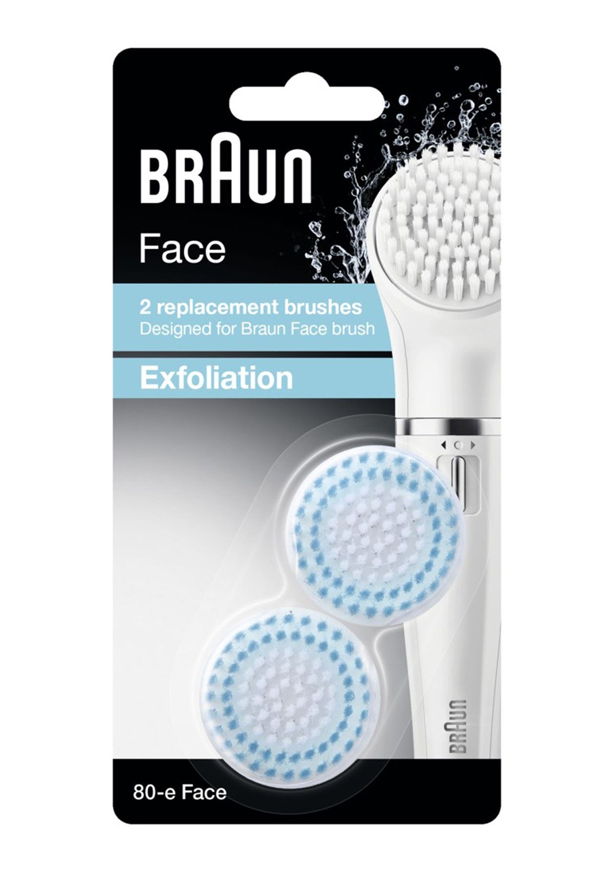 Braun Face Yüz Temizleme Cihazı Yedek Fırça Başlığı Peeling Etkili 2'li Paket Se80-E 4210201121121