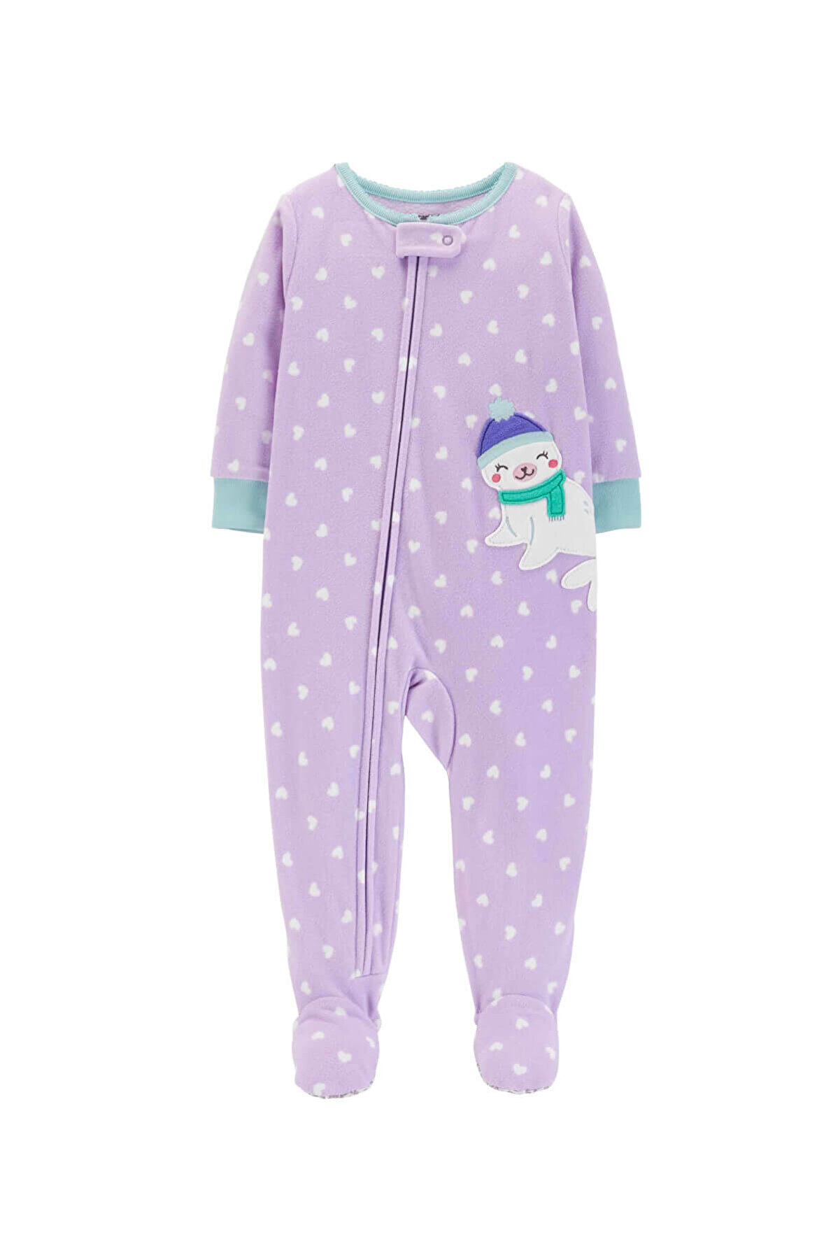 Carter's Lila Kız Çocuk Tekli Polar Pijama Tulum