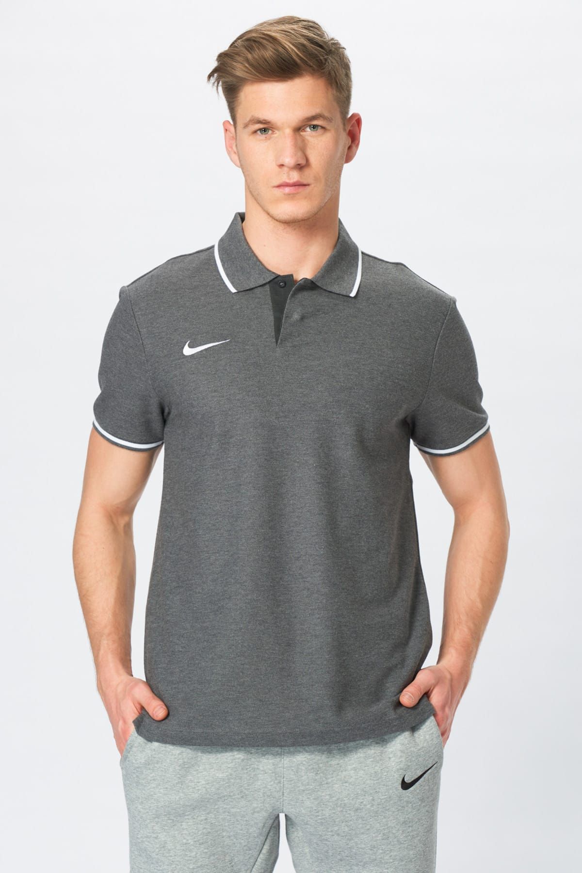 Nike Erkek T-shirt - M Polo Tm Club19 Ss - AJ1502-071