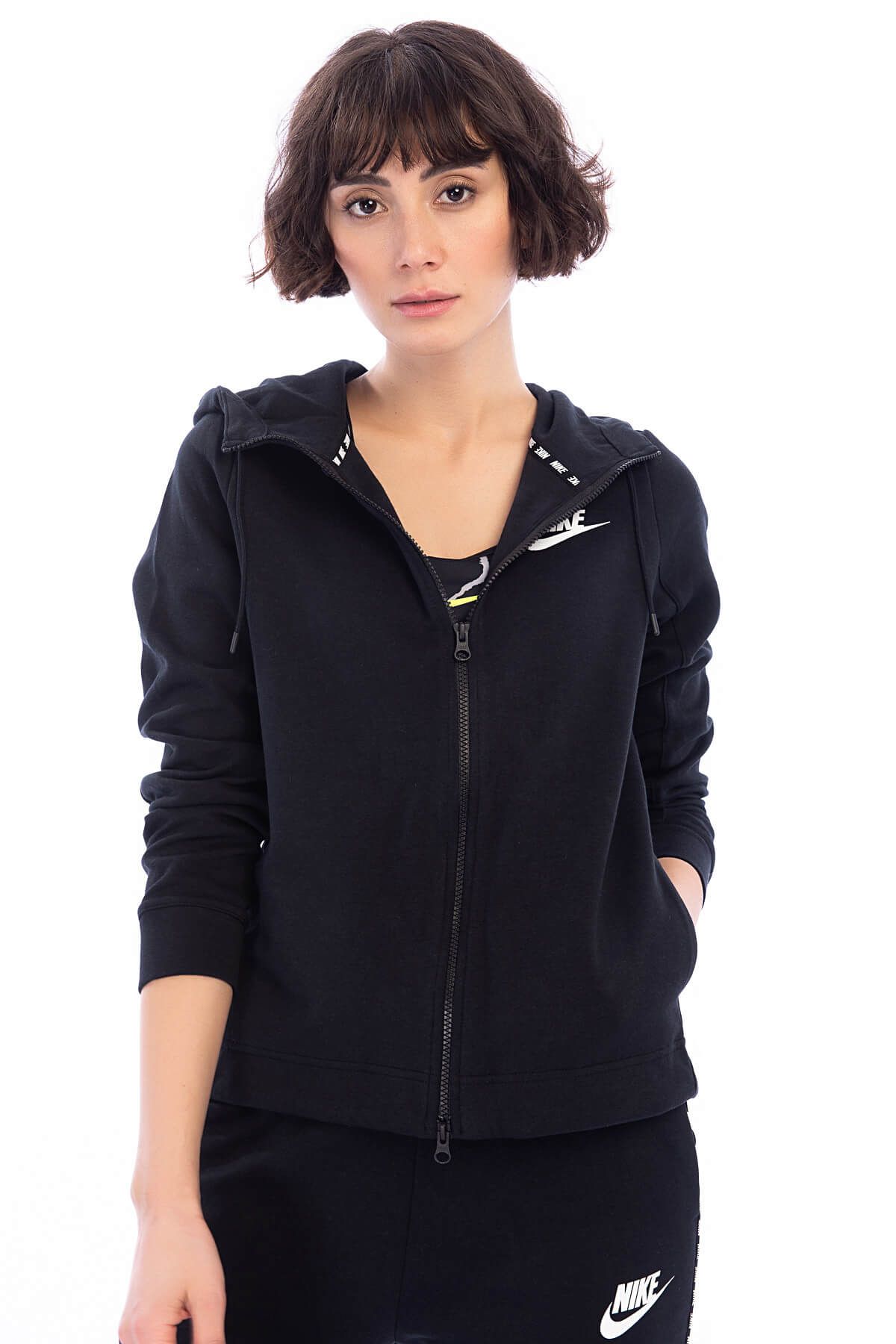 Nike Kadın Sweatshirt - W Nsw Av15 Hoodıe Fz - 930899-010
