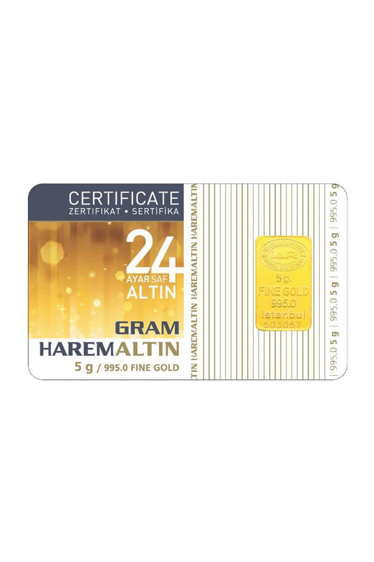 Harem Altın 5 gr Harem Gram Külçe Altın  HRM7841