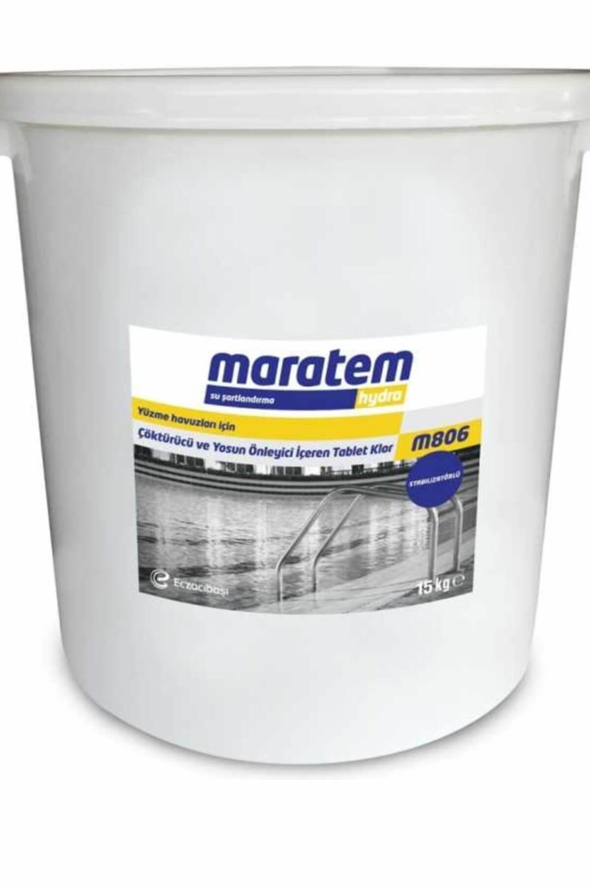 Maratem M806 Çöktürücü ve Yosun Önleyici İçeren Stabilizatörlü Klor Tableti 20kg 8693239216124