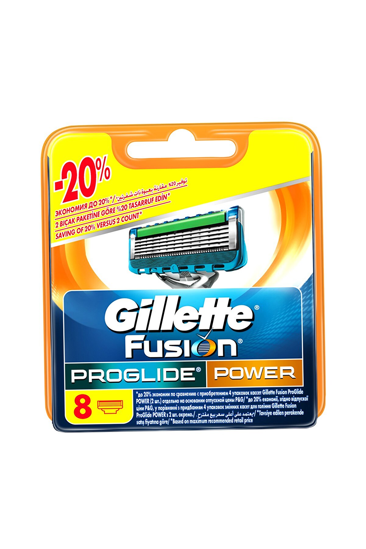 Gillette Tıraş Bıçağı Fusion Proglide Power 8 Li Başlık