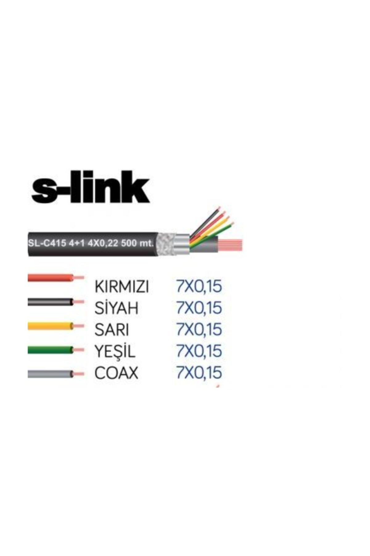 S-Link S-Link Sl-C415 4+1 Folyolu 500M Eko Cctv Kablo