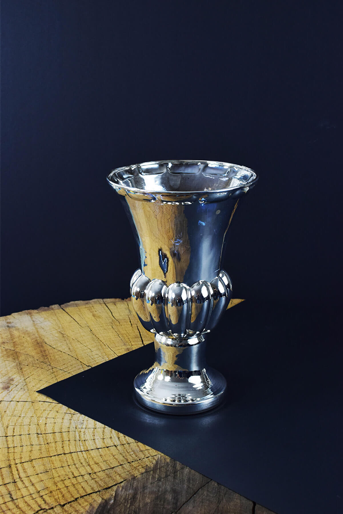 SepetçiBaba Gümüş Cam Vazo Kupa
