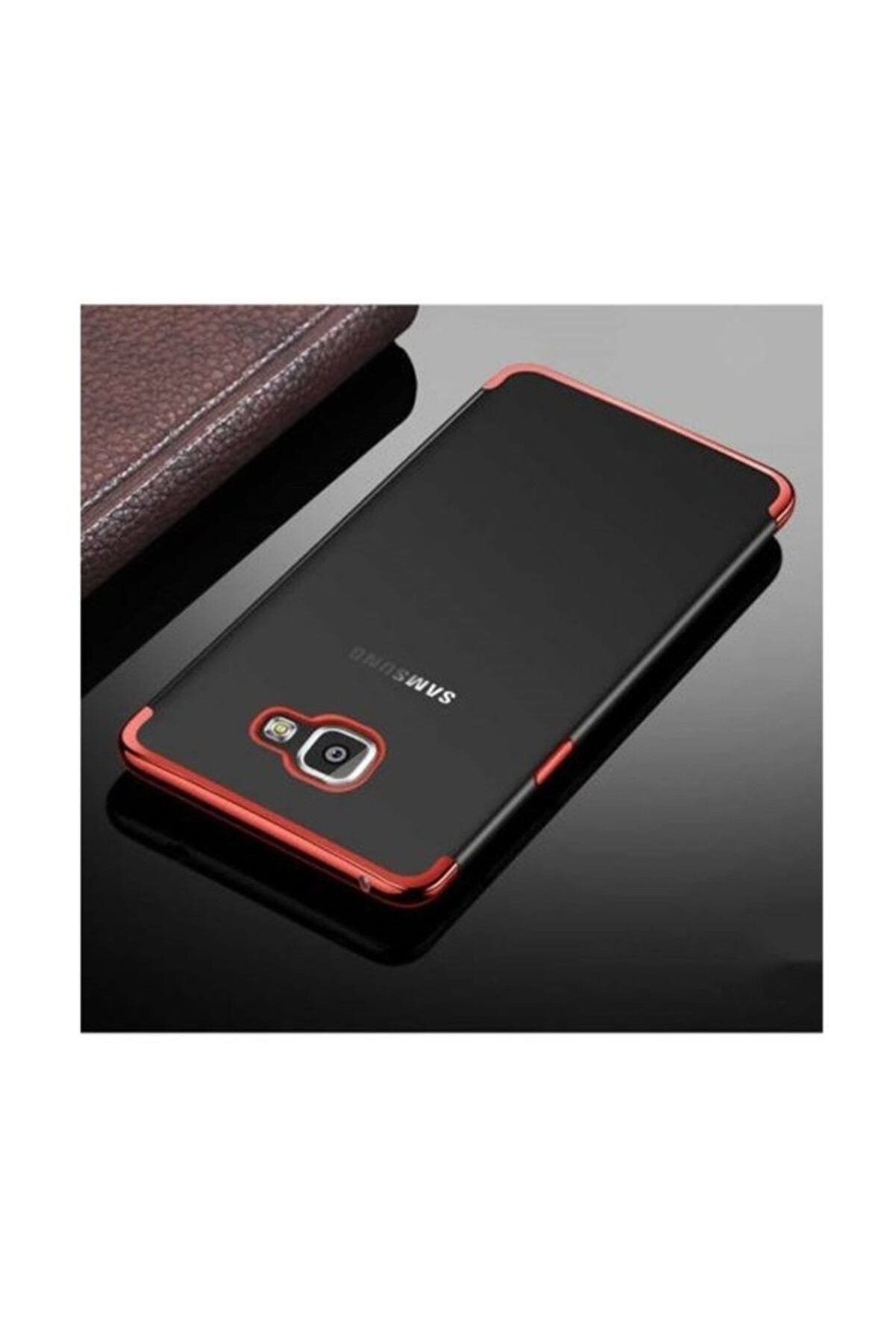 Kılıfreyonum Samsung Galaxy J7 Prime Lazer Dört Köşe Silikon Kılıf Kırmızı