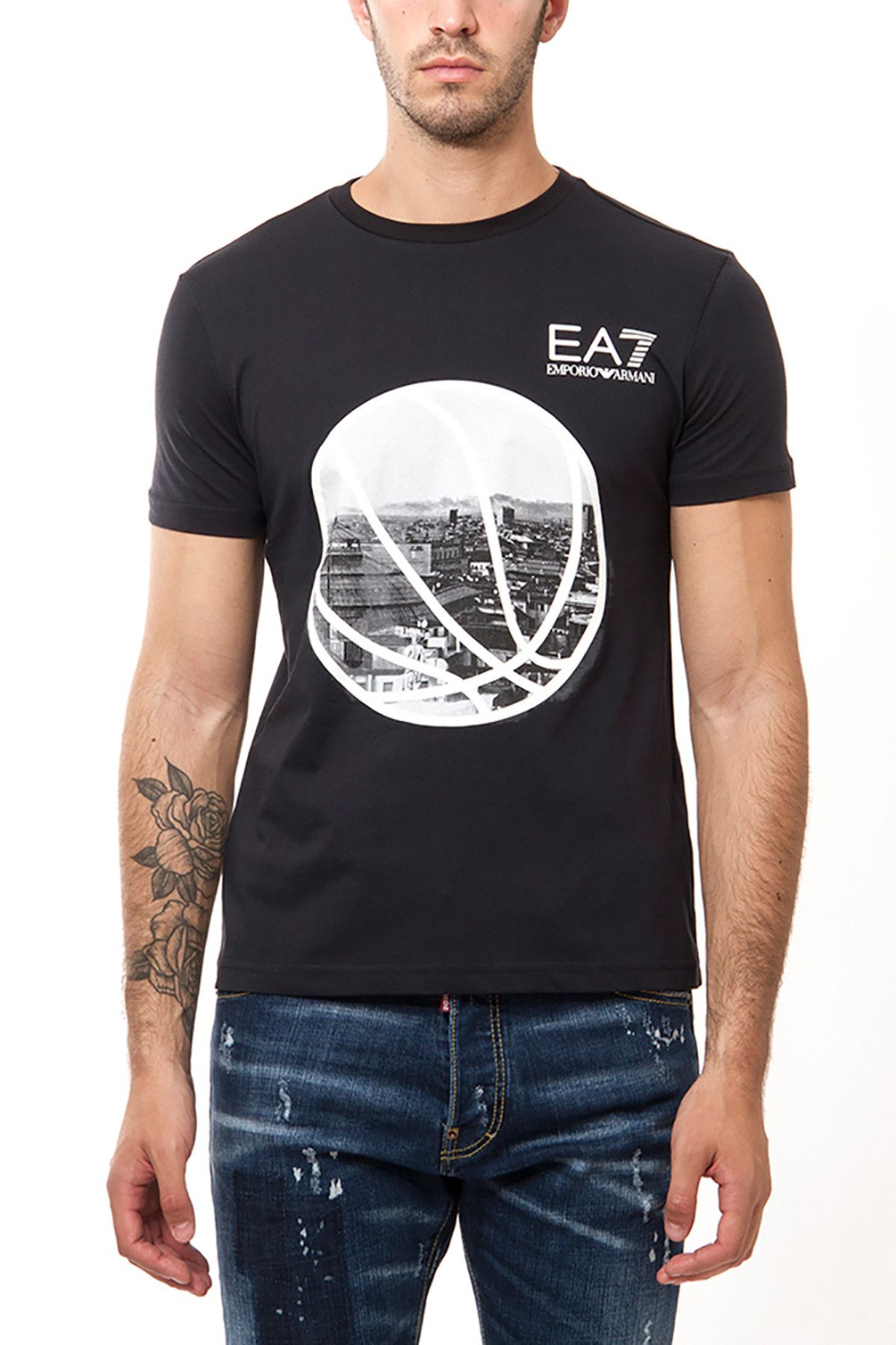 Emporio Armani Erkek Siyah T-Shirt Eam98