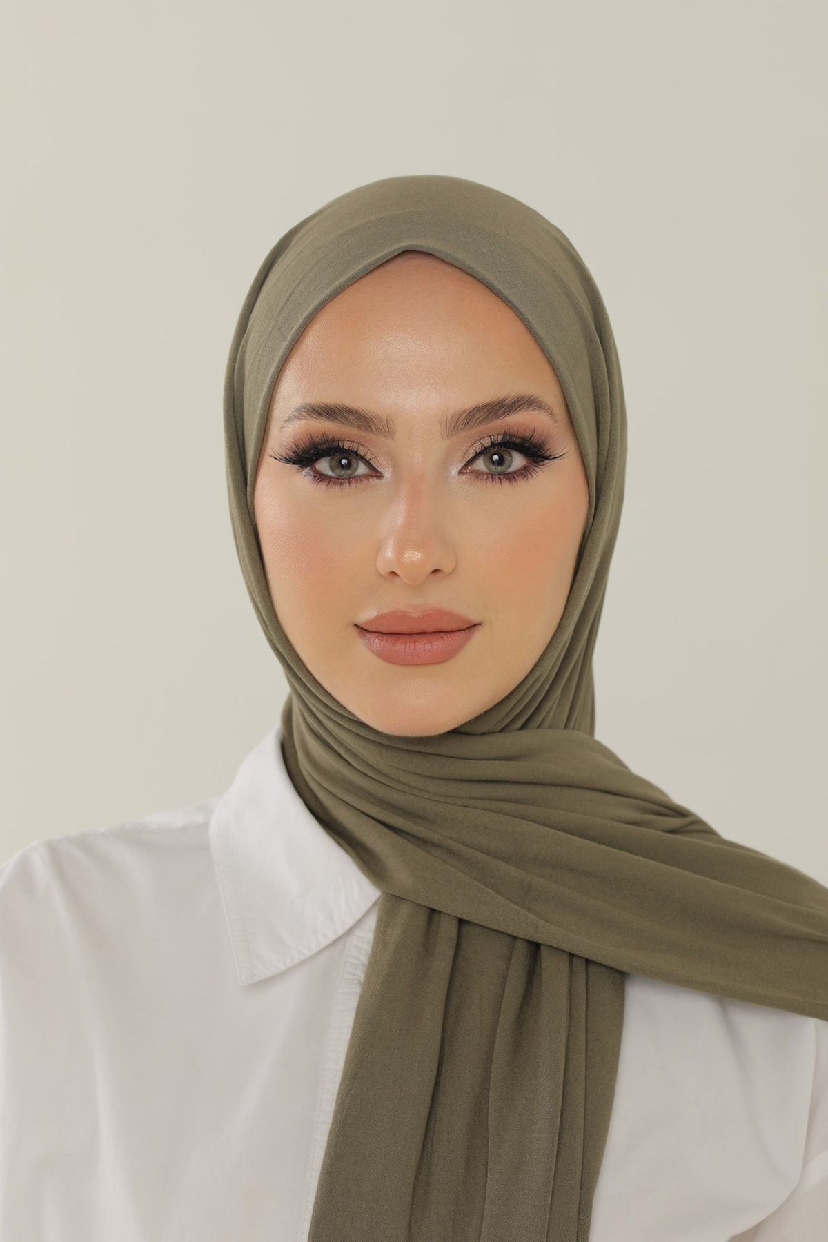 Beyzak Kekik Yeşili Luxury Penye Şal - Kadın Tesettür Jersey Hijab Lycra Shawl