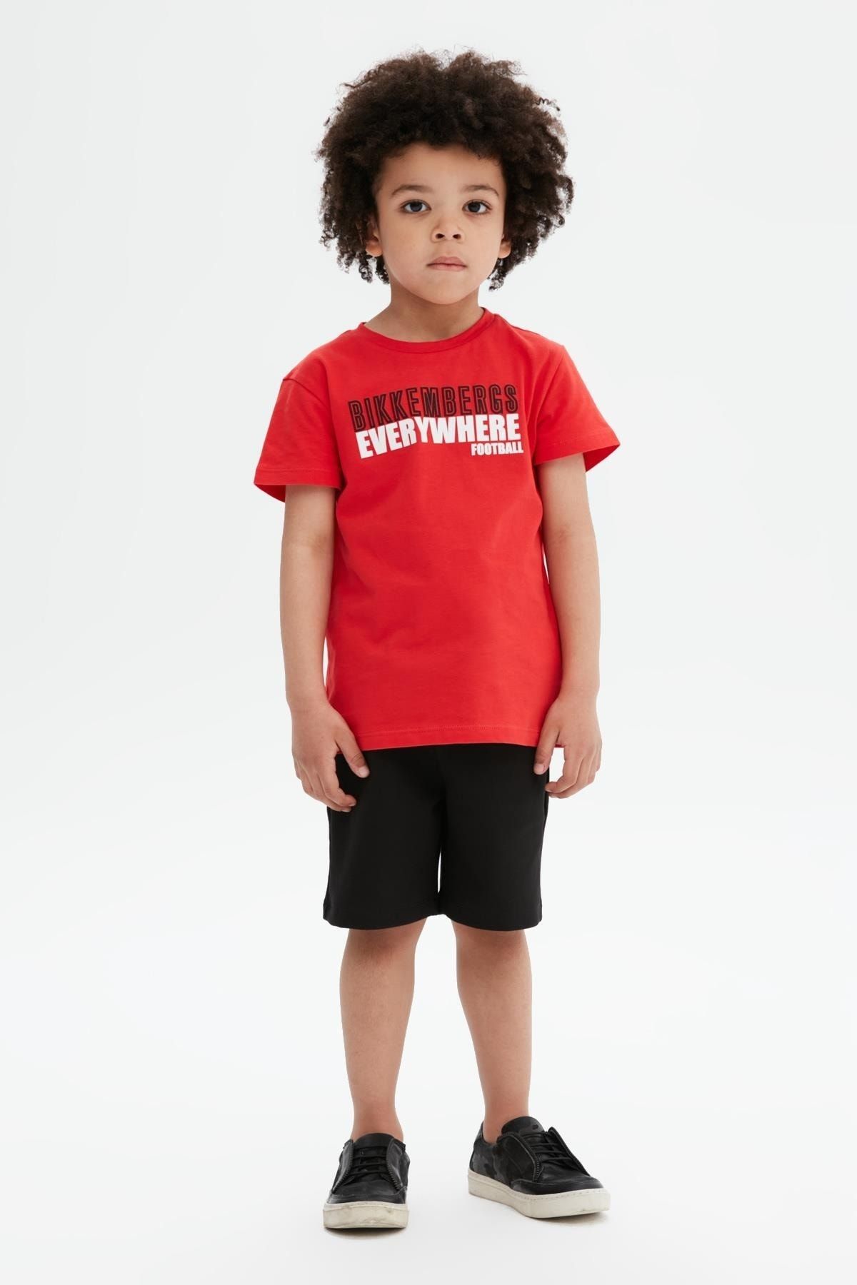 Bikkembergs Erkek Çocuk Kırmızı T-shirt 23ss0bk1569