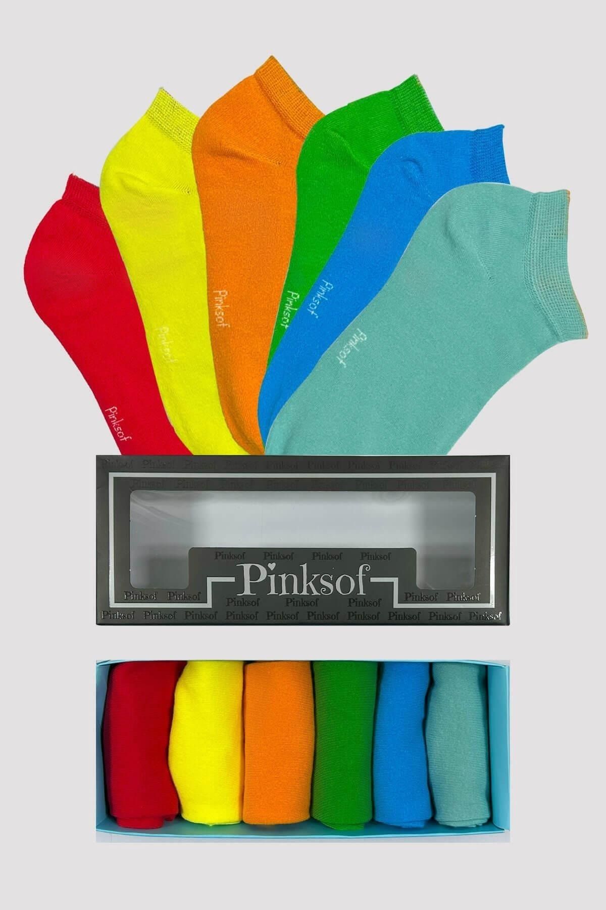Pijamaevi Kutulu 6 Çift - Pastel Renkli - Erkek Patik Çorap - Kokulu Kaliteli