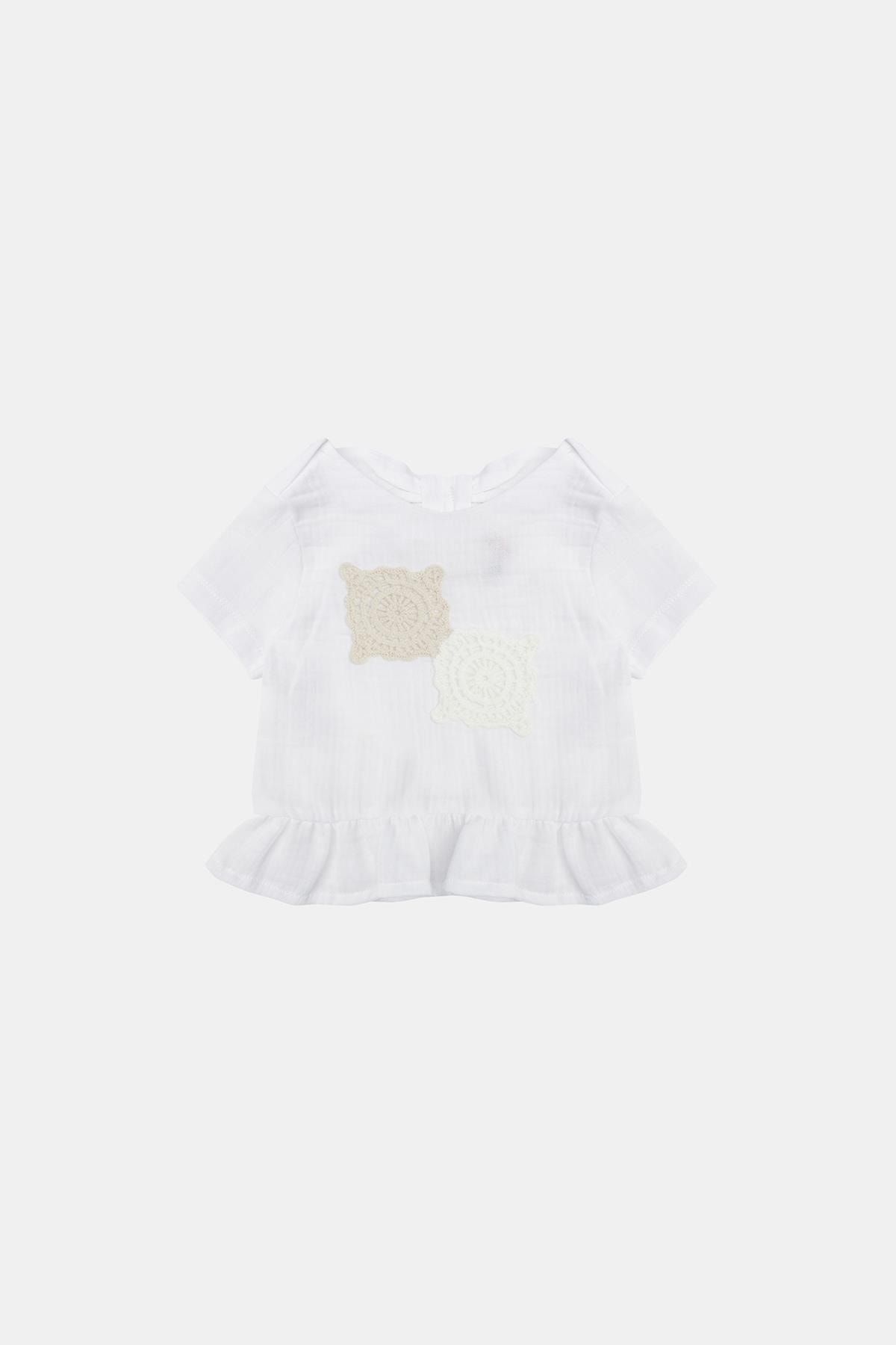 GB Baby Kız Bebek Beyaz Bluz