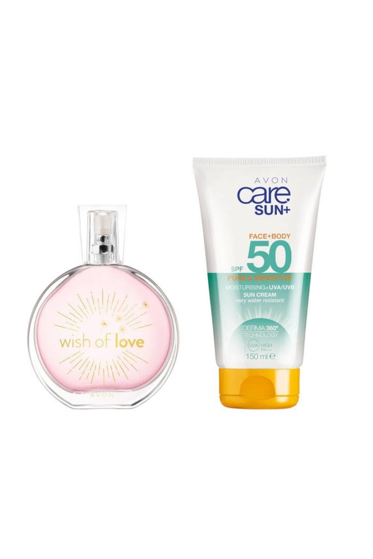 Avon Wish Of Love 50ml + Care Sun+ 50 Spf Yüz Ve Vücut 150ml Güneş Kremi