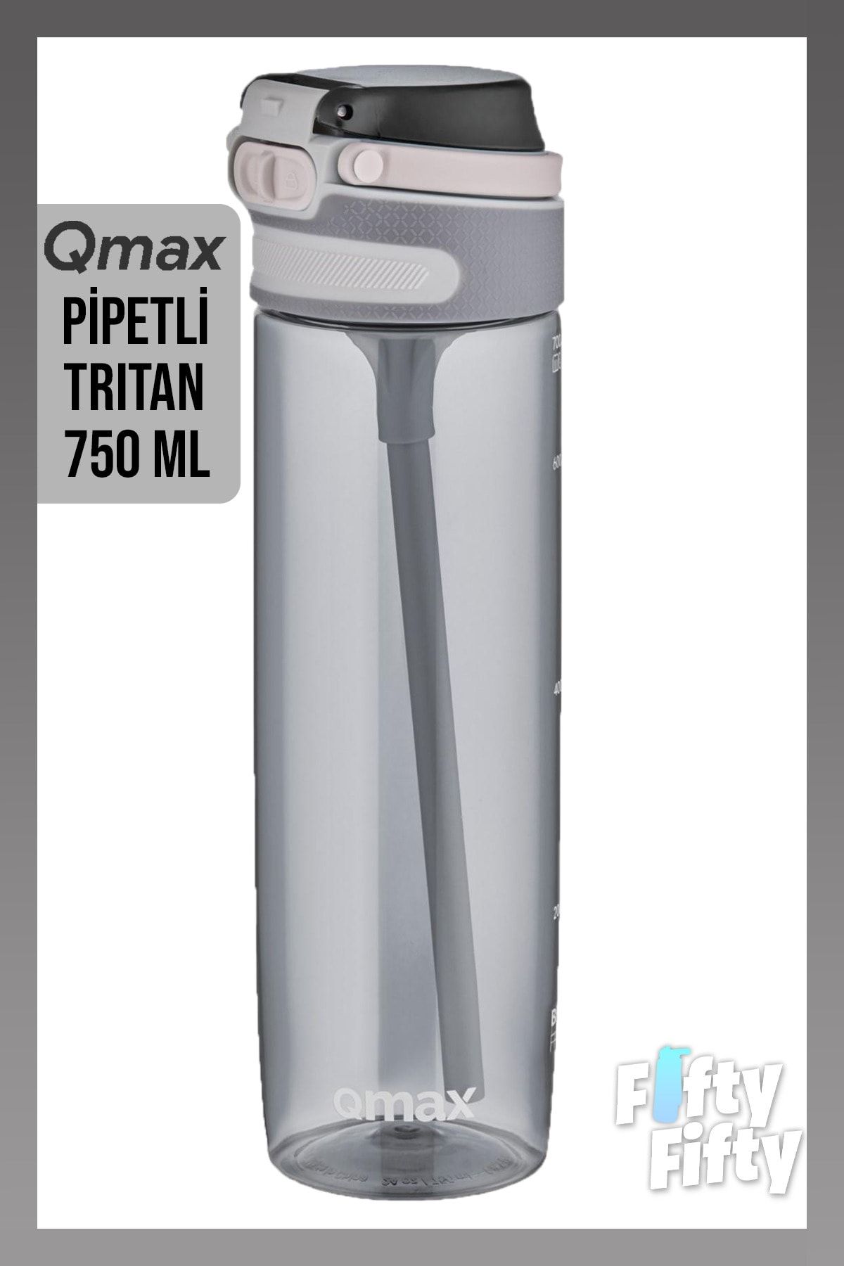 Qmax 750ml Tritan Bpa Içermeyen Pipetli Su Matarası