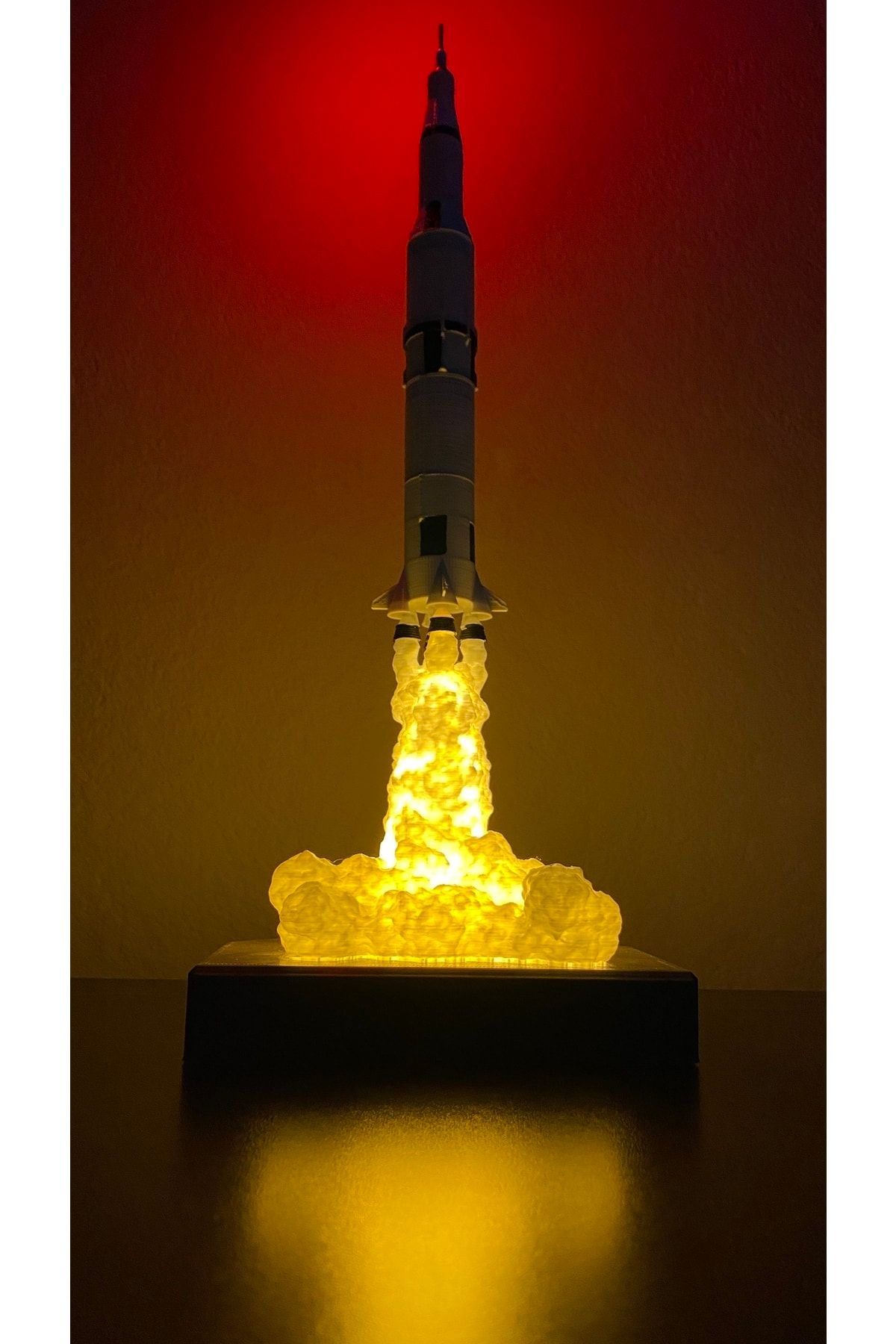 Root Made Roket Lamba Satürn V Dekoratif Gece Lambası Ev Ofis Dekorasyon Rocket Apollo