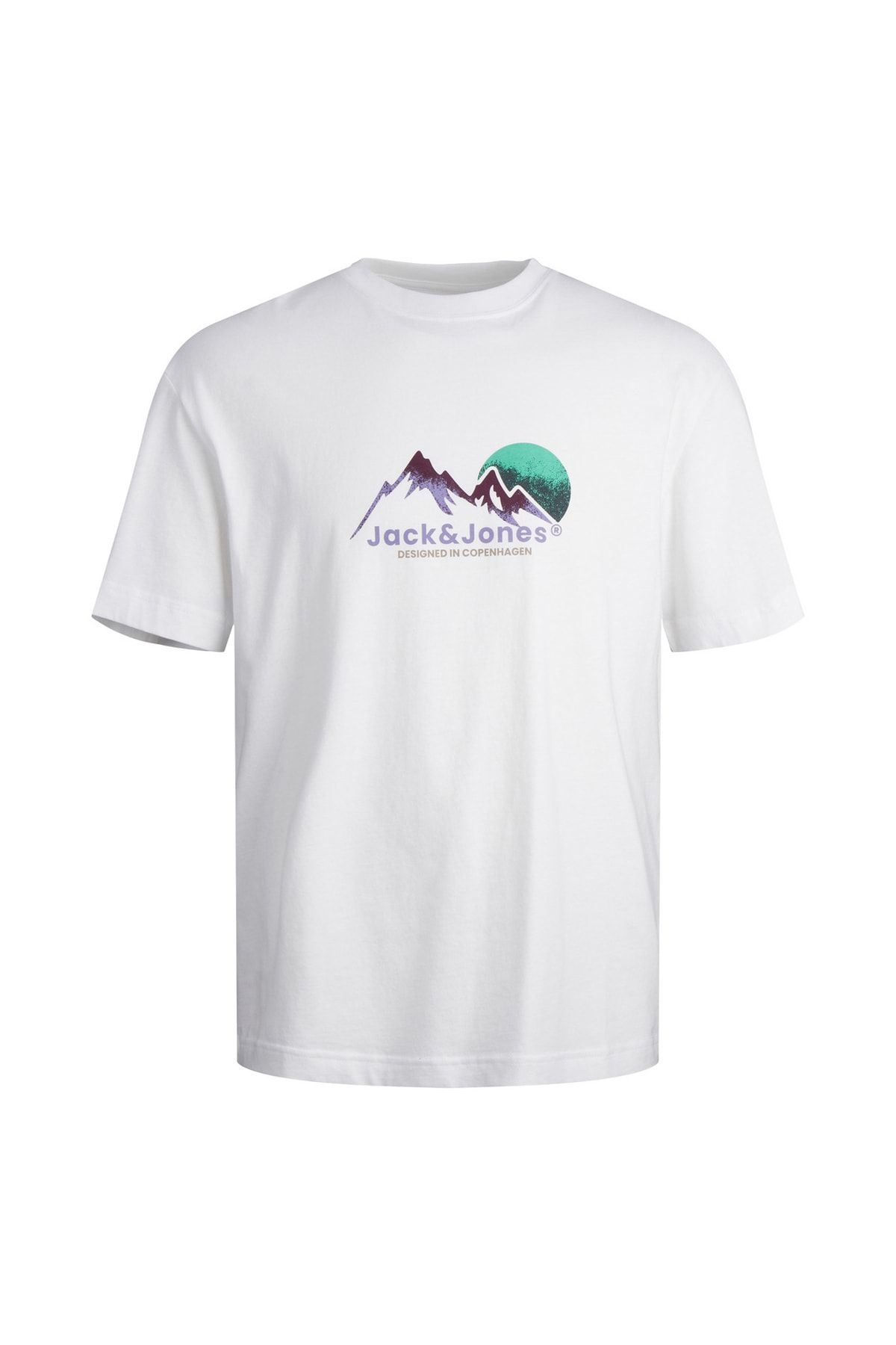 Jack & Jones Jack &amp; Jones Yuvarlak Yaka Beyaz Erkek T-shirt 12242048_jorsılverlake Graphıc Tee