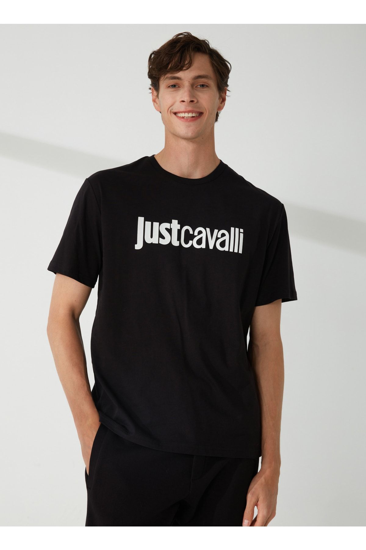 Just Cavalli Bisiklet Yaka Siyah Erkek T-shirt 74obhg00cj300899